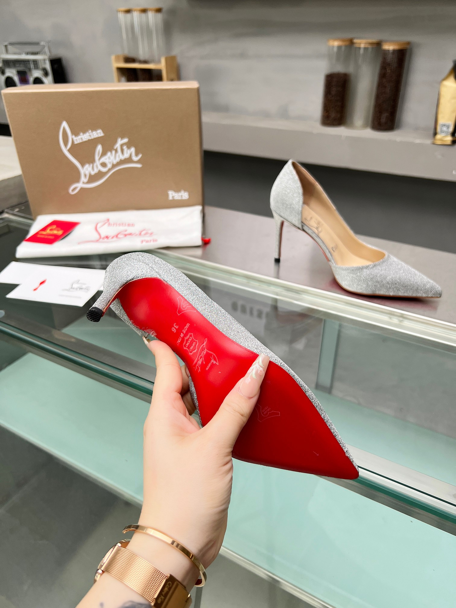 UA Christian Louboutin CL red-bottom shoes