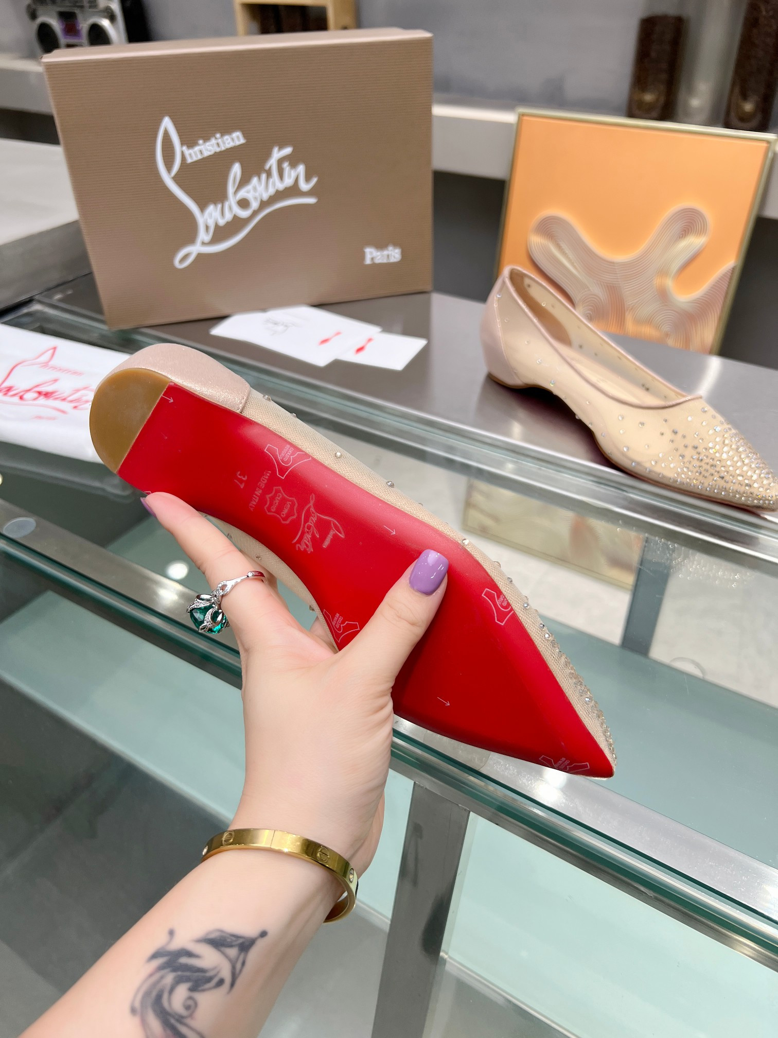 UA Christian Louboutin CL red-bottom shoes