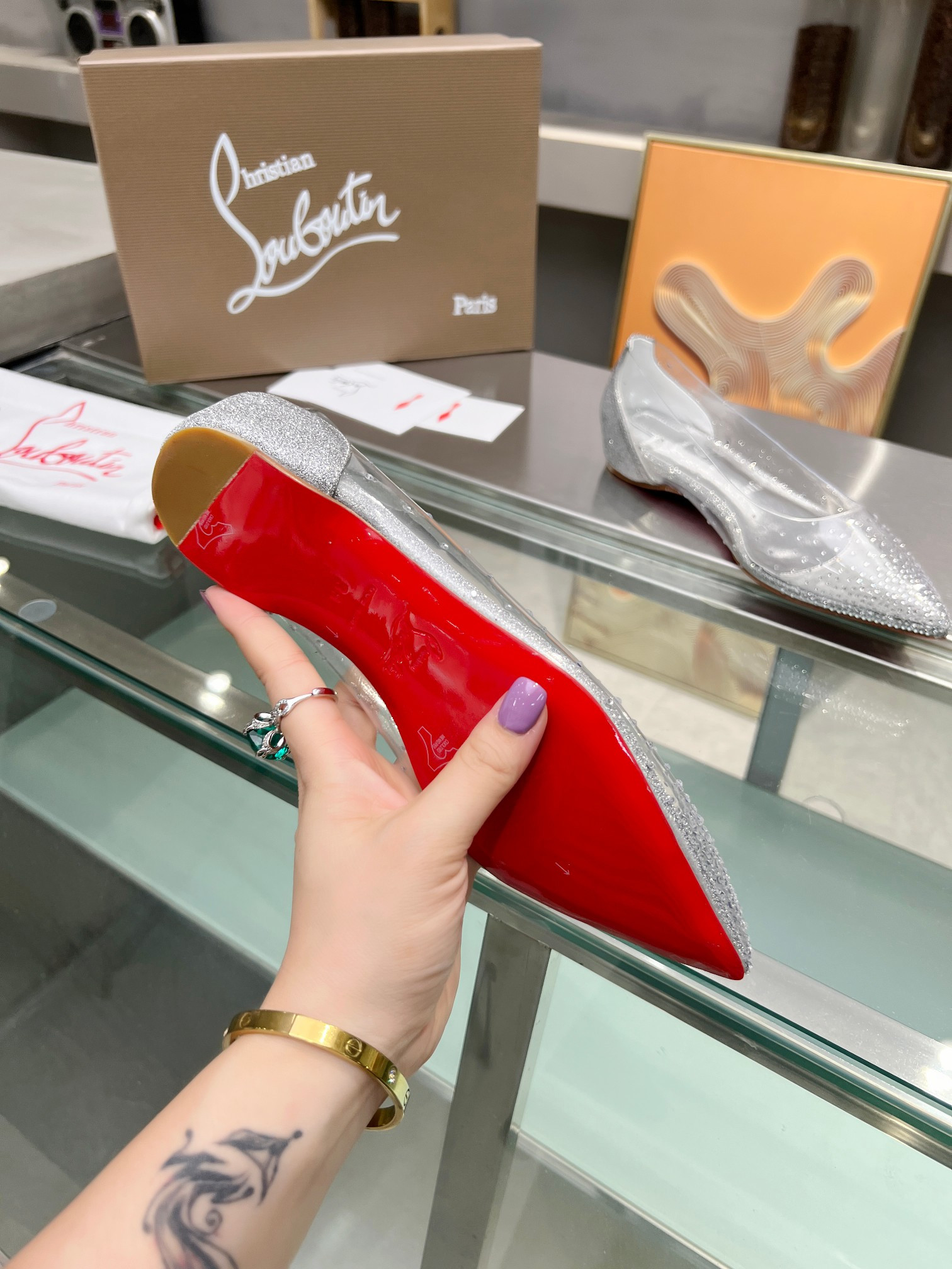 UA Christian Louboutin CL red-bottom shoes
