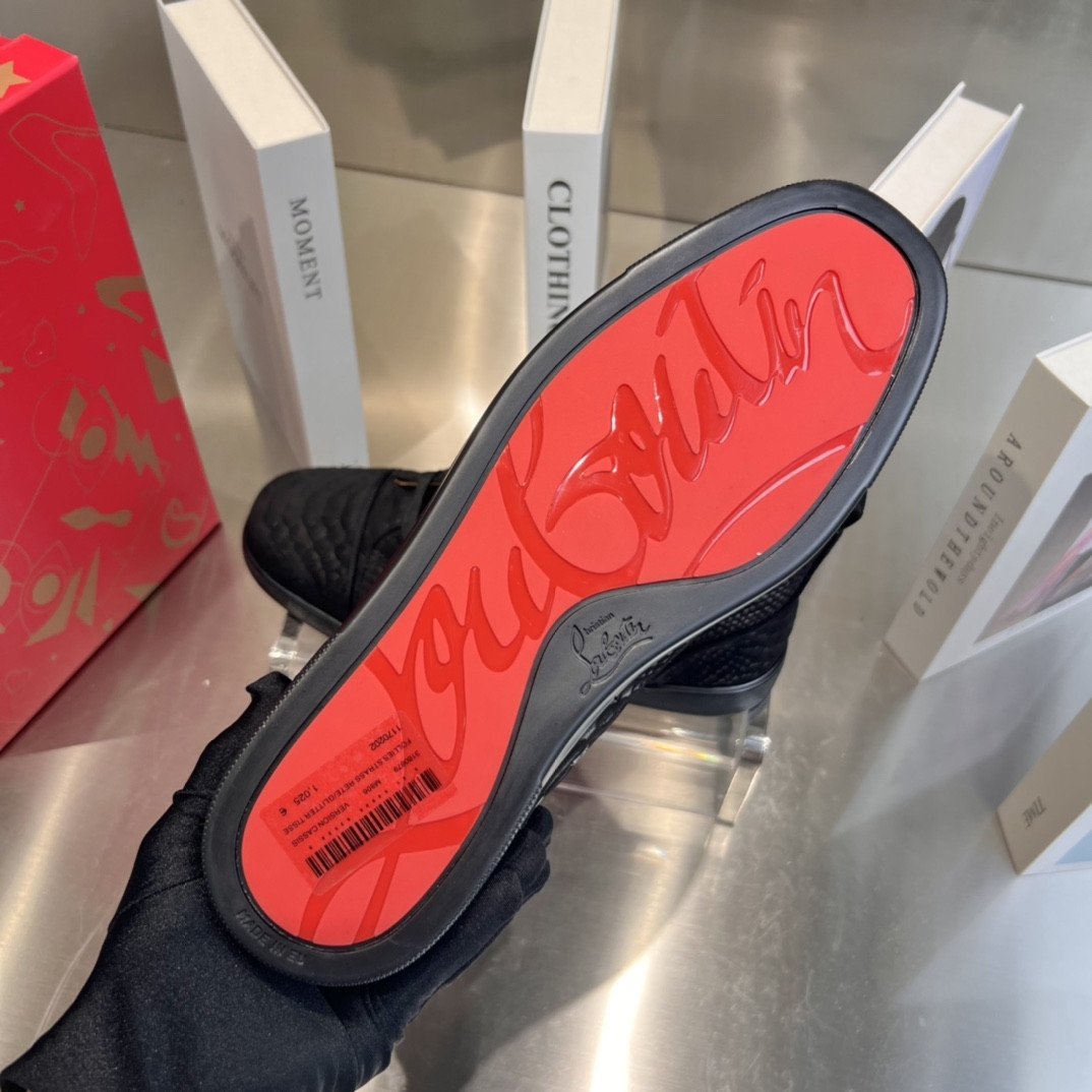 UA Christian Louboutin high-top matte snake print version