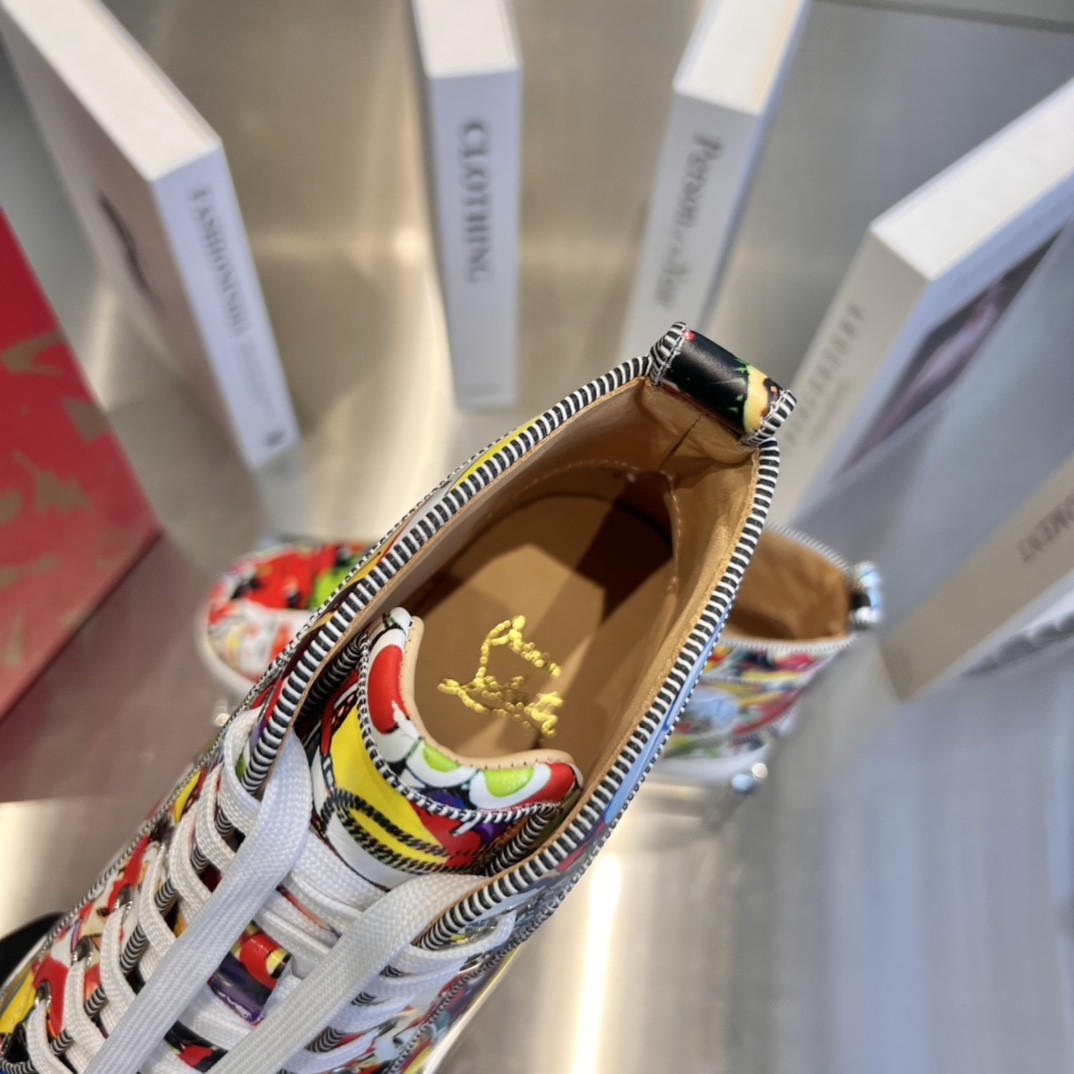 UA Christian Louboutin high-top matte snake print version