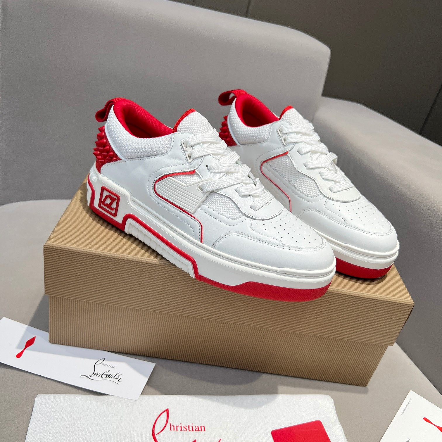 UA Christian Louboutin 2024 [New]ASTROLOUBI Unisex Thick-Soled Sneakers