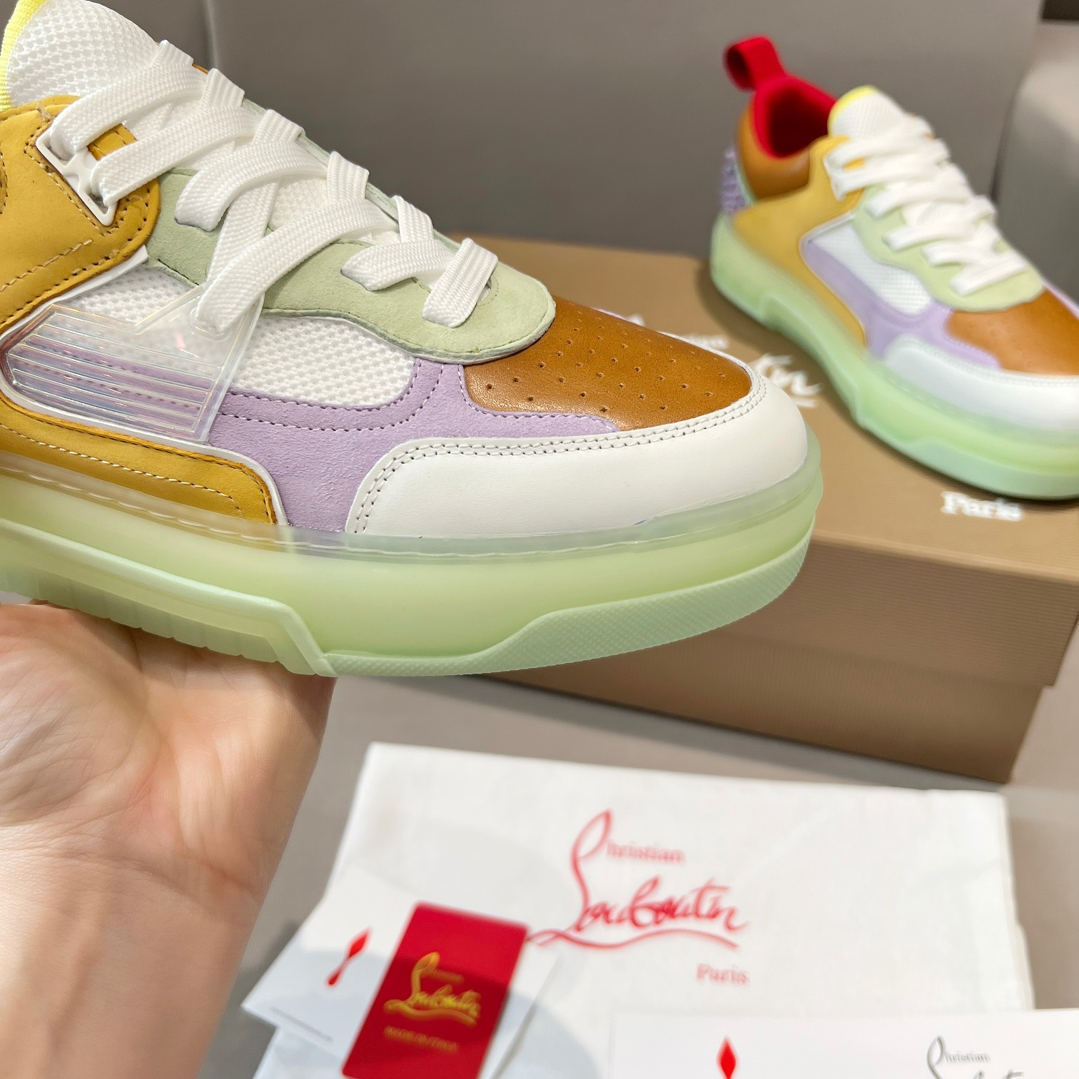 UA Christian Louboutin 2024 [New]ASTROLOUBI Unisex Thick-Soled Sneakers