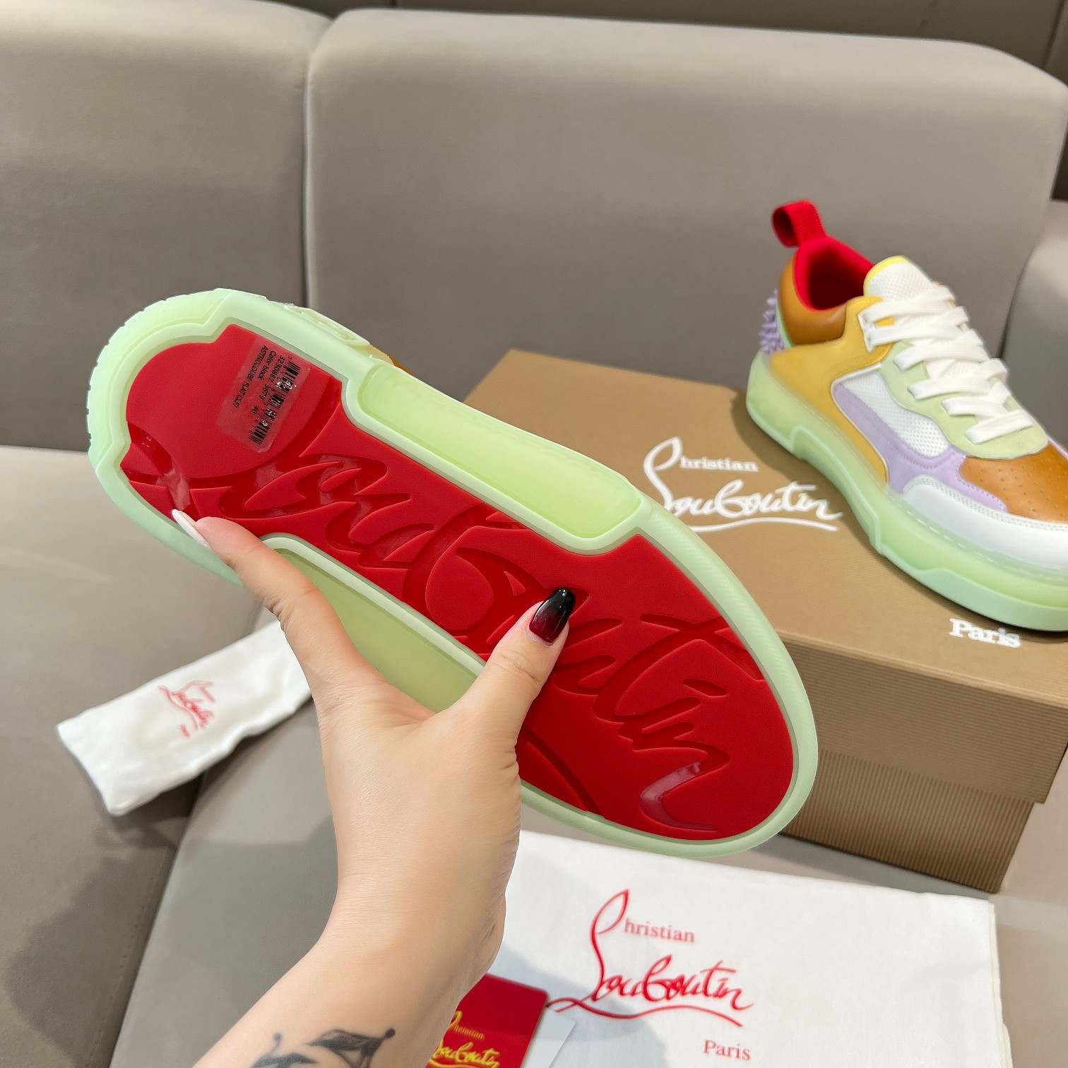 UA Christian Louboutin 2024 [New]ASTROLOUBI Unisex Thick-Soled Sneakers