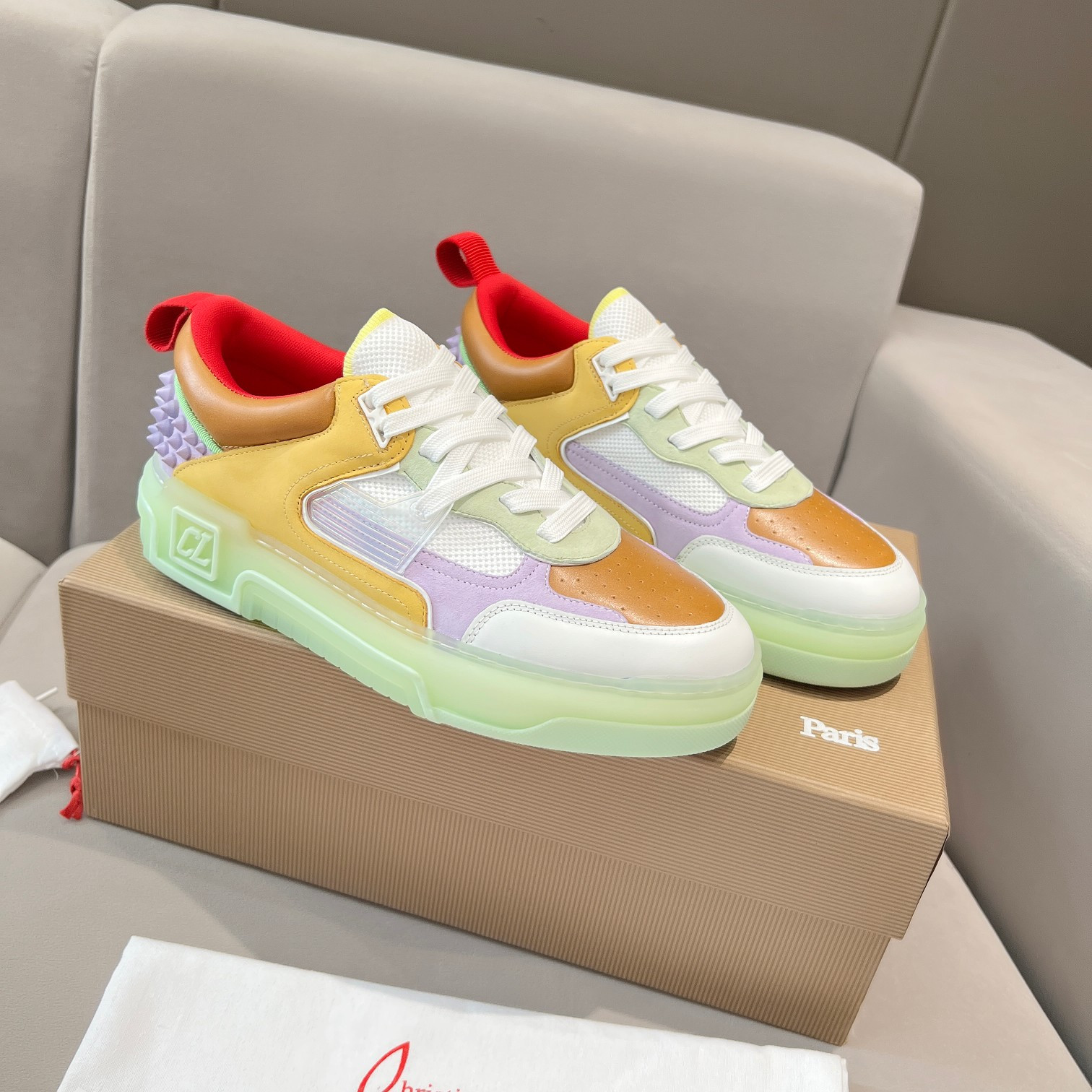 UA Christian Louboutin 2024 [New]ASTROLOUBI Unisex Thick-Soled Sneakers