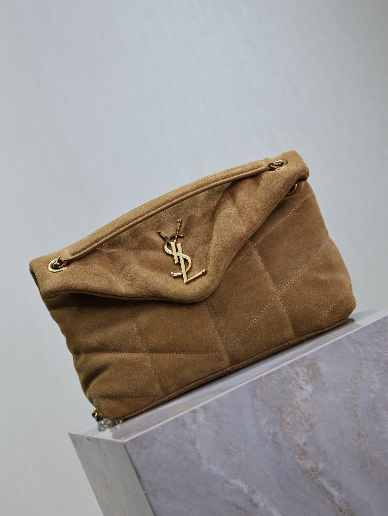 YSL Loulou Small Puffer (Suede) 29 x 17 x 11cm