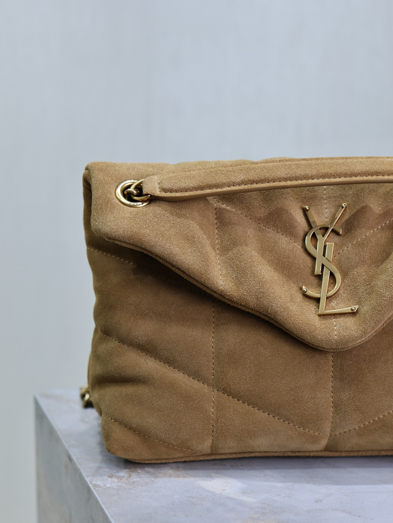 YSL Loulou Small Puffer (Suede) 29 x 17 x 11cm
