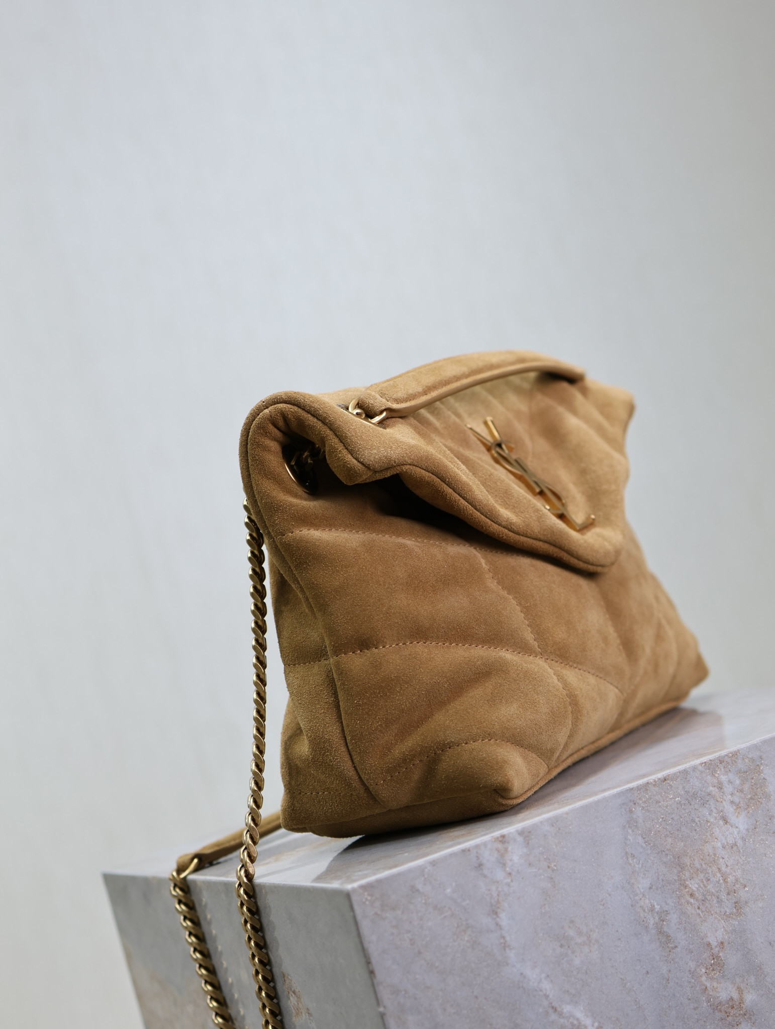 YSL Loulou Small Puffer (Suede) 29 x 17 x 11cm