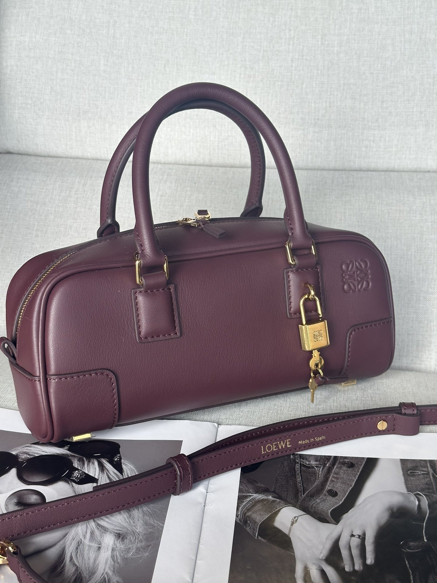 Loewe Amazona 23 Cropped bag in nappa calfskin 23x11x10cm