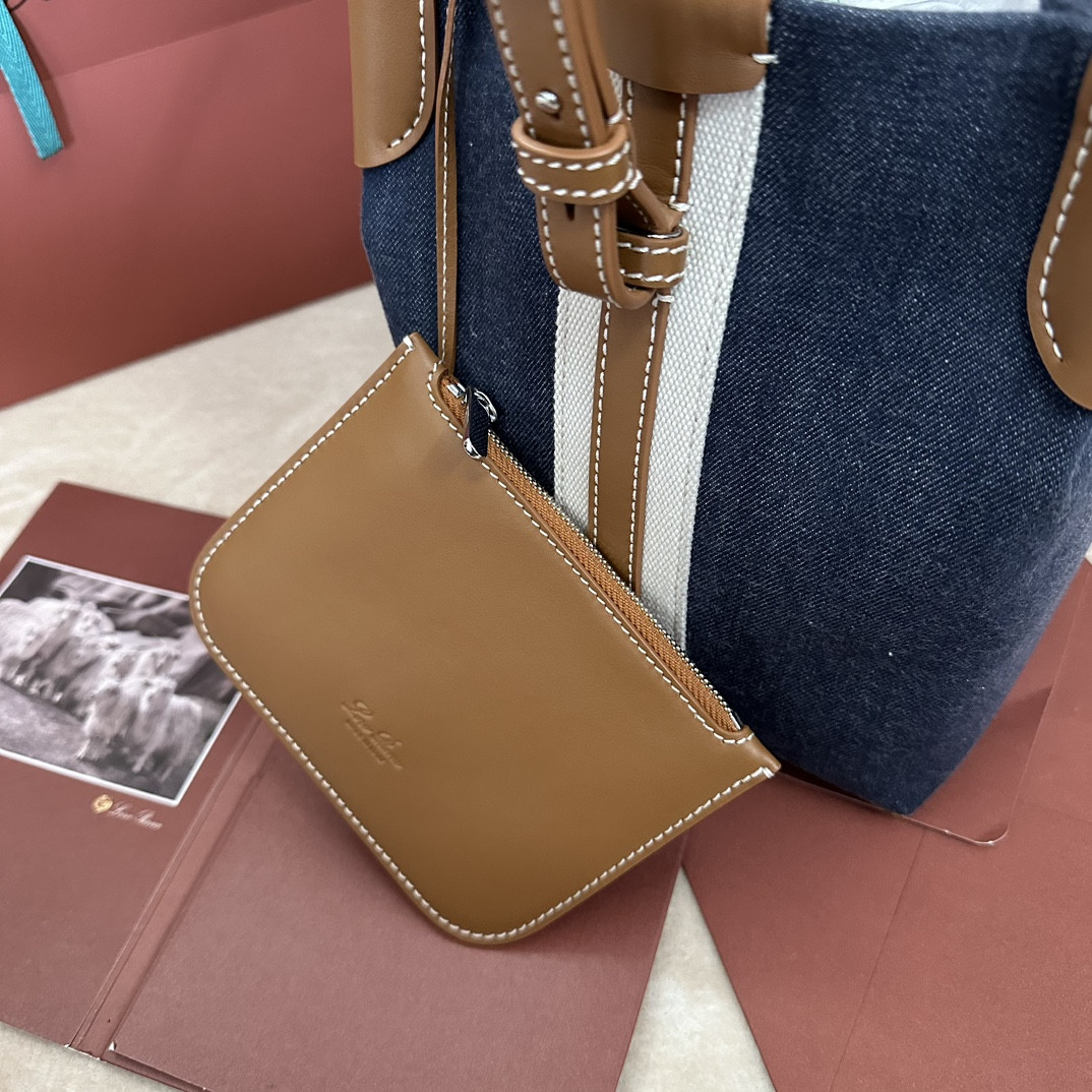 Loro Piana Small Bale Cotton Bag 20x18x17cm