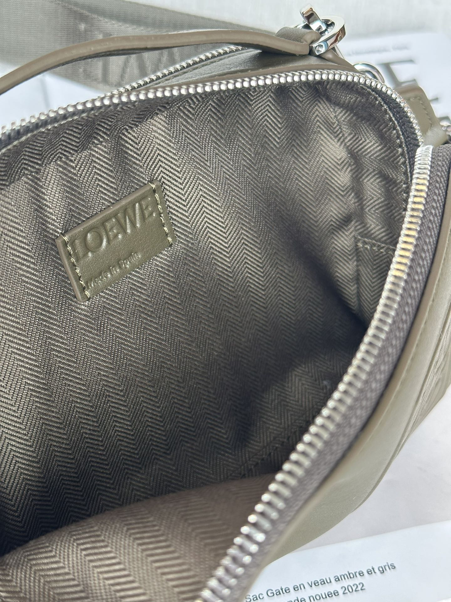 Loewe Mini Camera Crossbody bag in satin calfskin 13x18x8.5cm