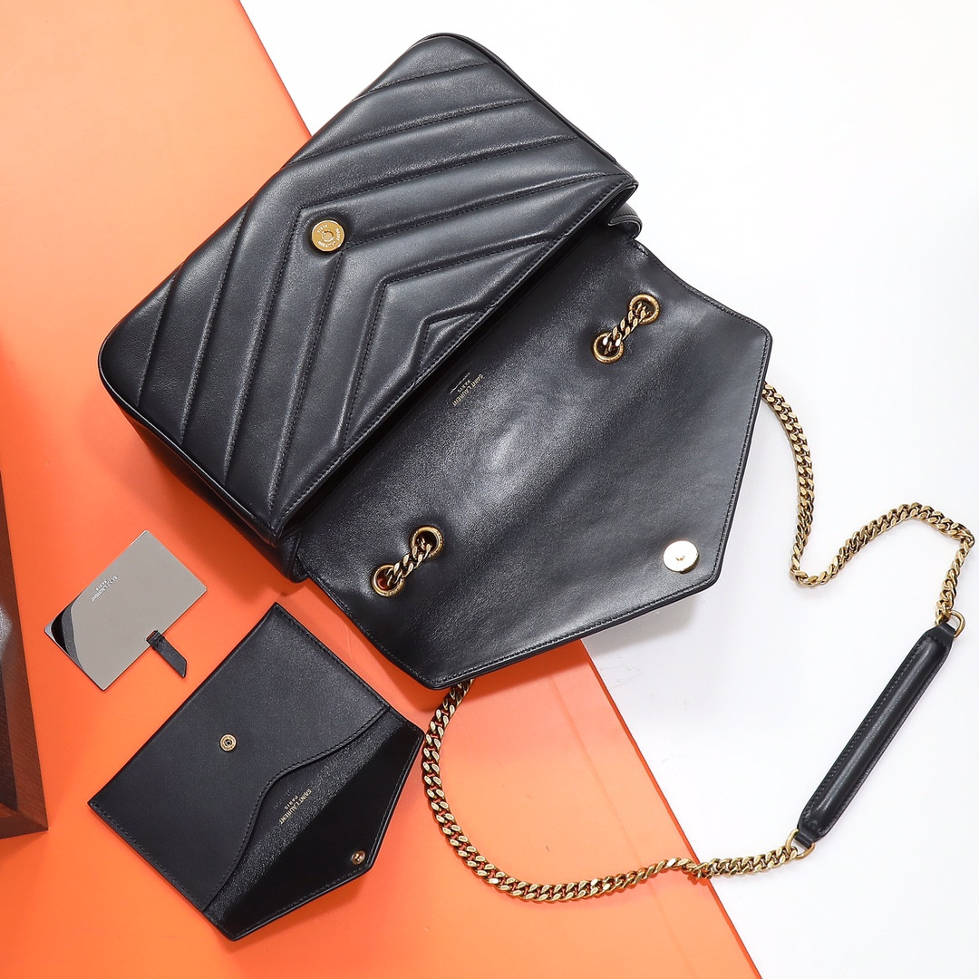 YSL LOULOU medium in MATELASSÉ lambskin 29x17x8cm