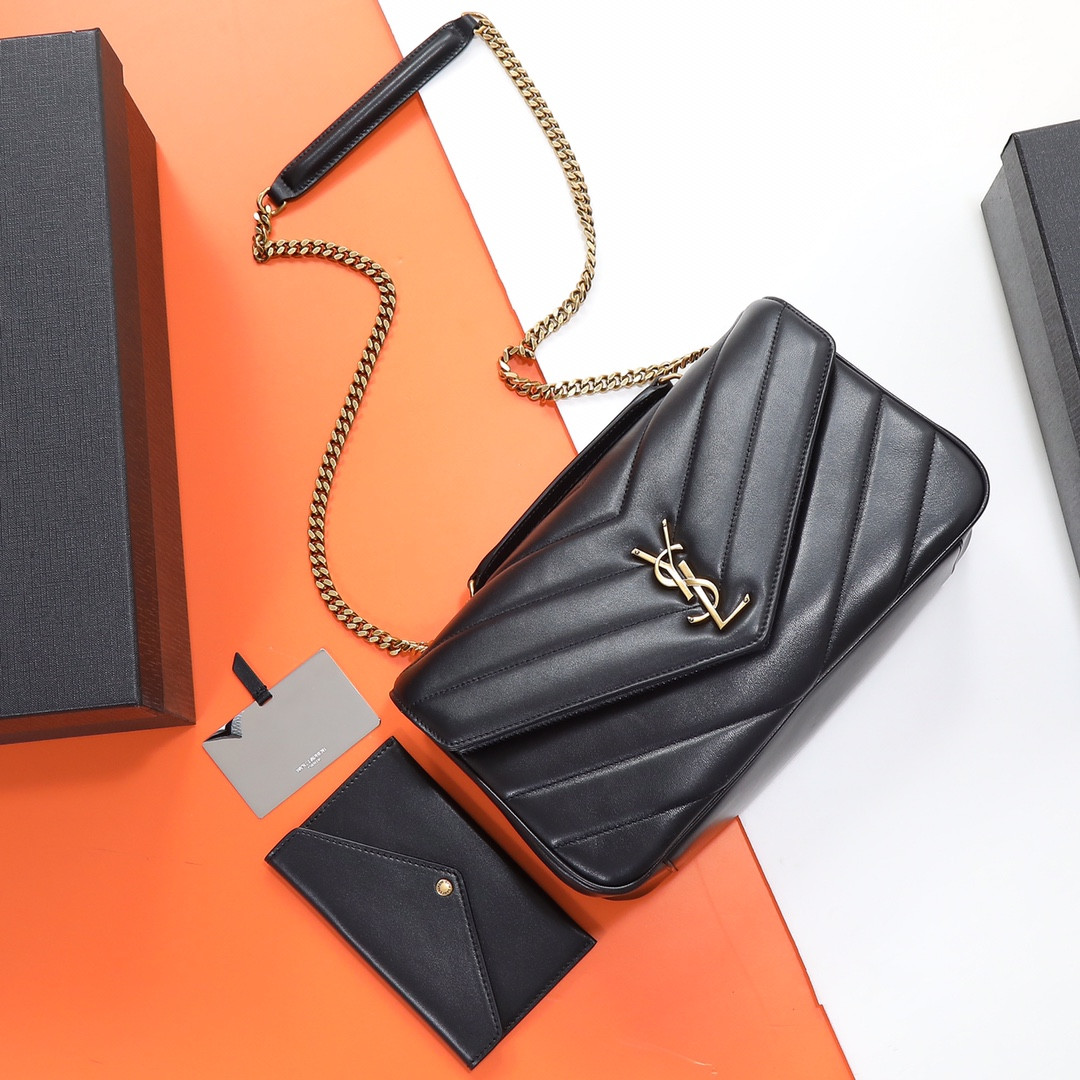 YSL LOULOU medium in MATELASSÉ lambskin 29x17x8cm