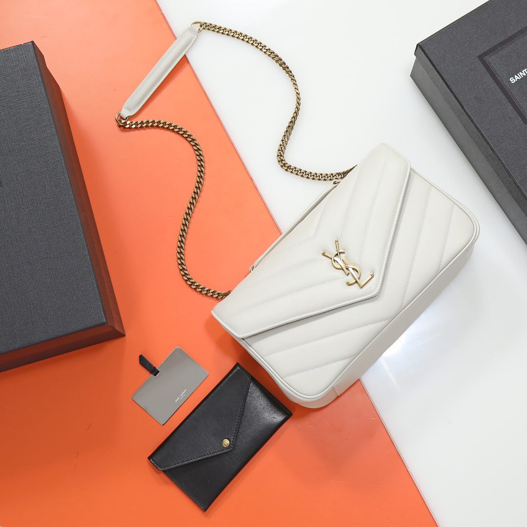 YSL LOULOU medium in MATELASSÉ lambskin 29x17x8cm