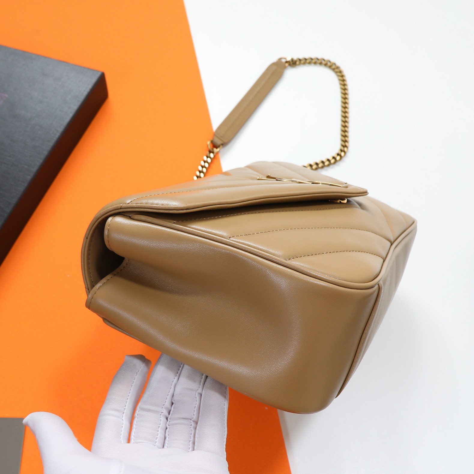 YSL LOULOU medium in MATELASSÉ lambskin 29x17x8cm