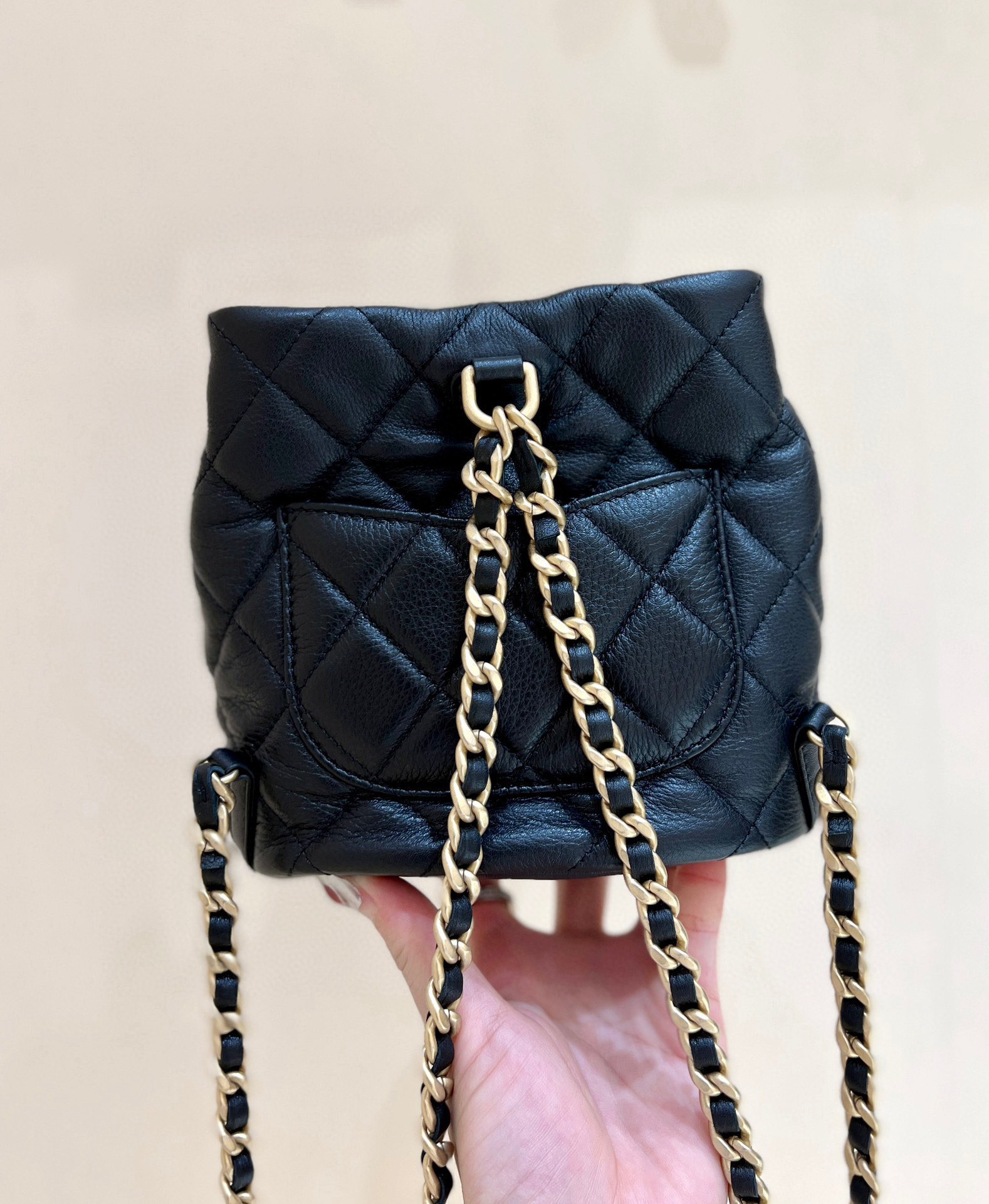 Chanel backpack 16.5x17x12cm