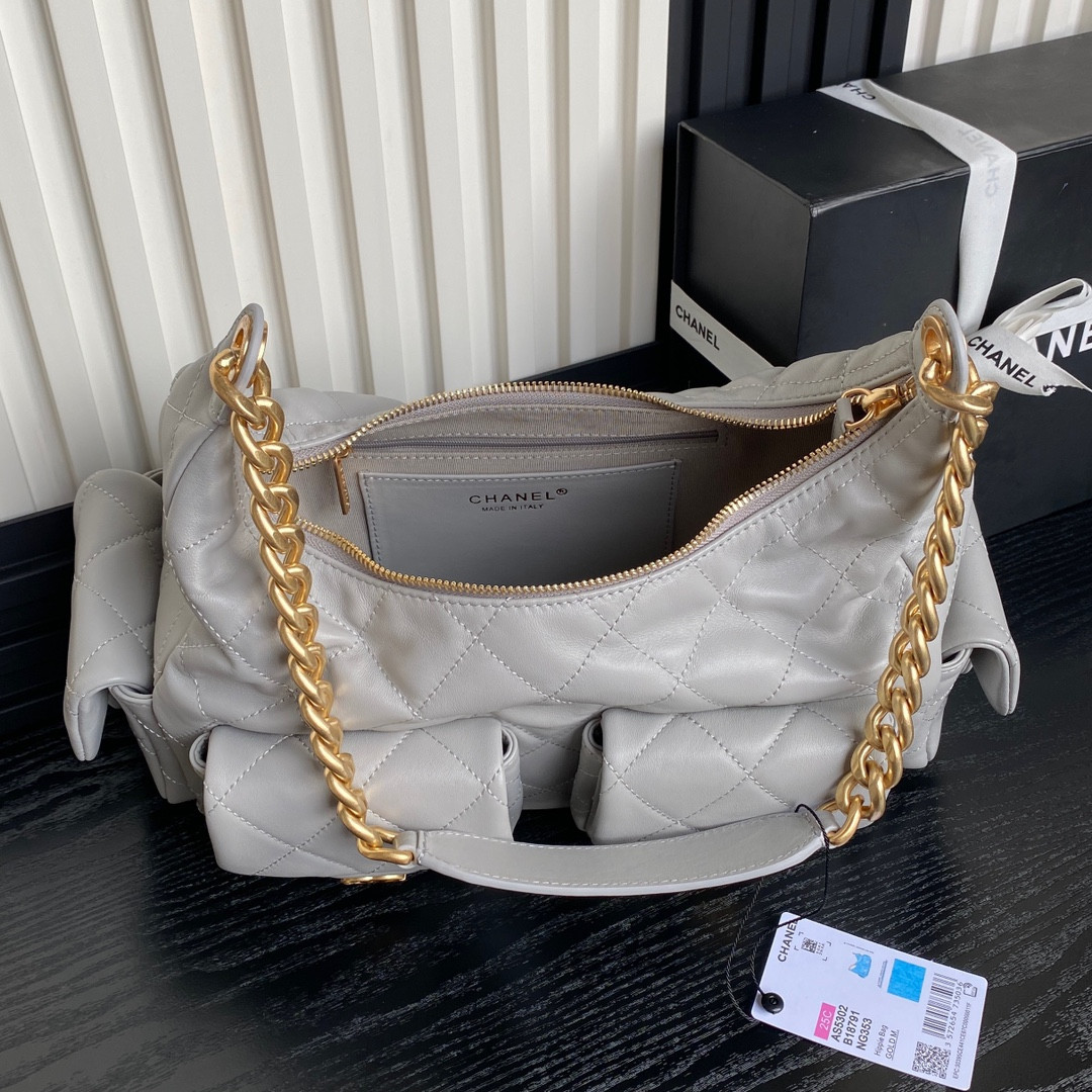 Chanel 25c Maxi Hobo Bag 27×35×18cm