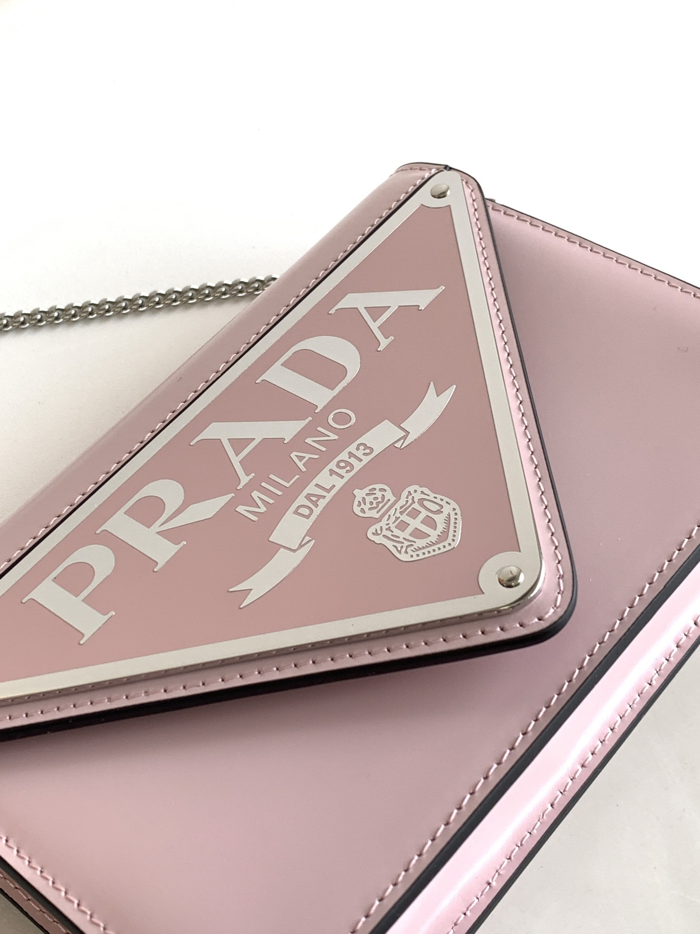 Prada Brushed Leather Shoulder Bag 17x 9.5x3.5cm