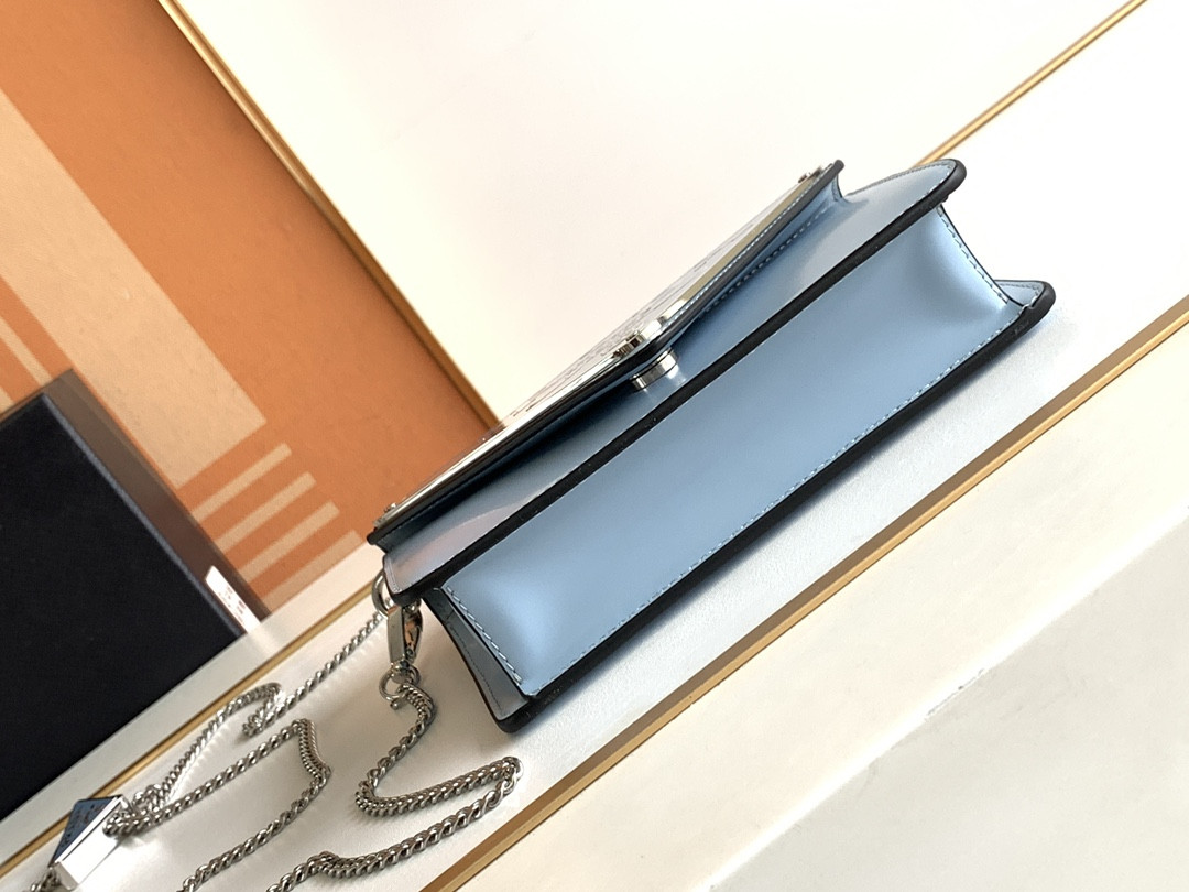 Prada Brushed Leather Shoulder Bag 17x 9.5x3.5cm