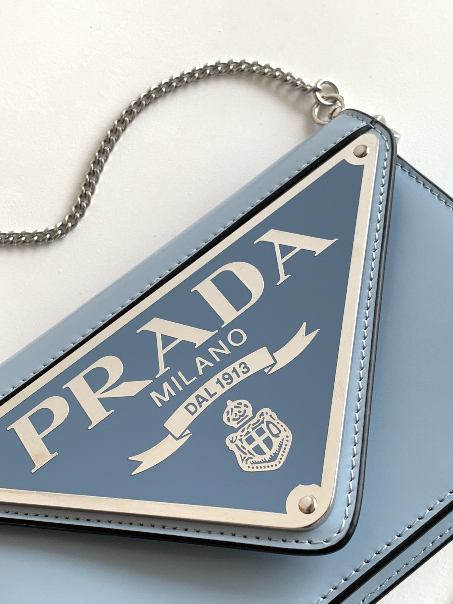 Prada Brushed Leather Shoulder Bag 17x 9.5x3.5cm