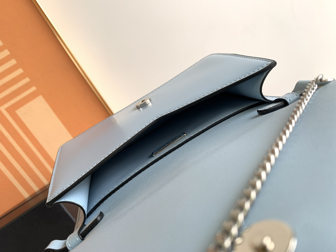 Prada Brushed Leather Shoulder Bag 17x 9.5x3.5cm