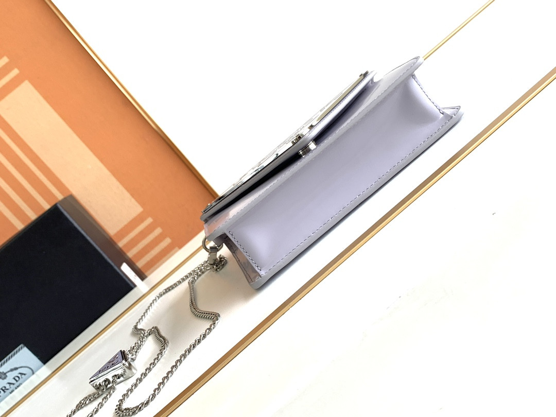 Prada Brushed Leather Shoulder Bag 17x 9.5x3.5cm