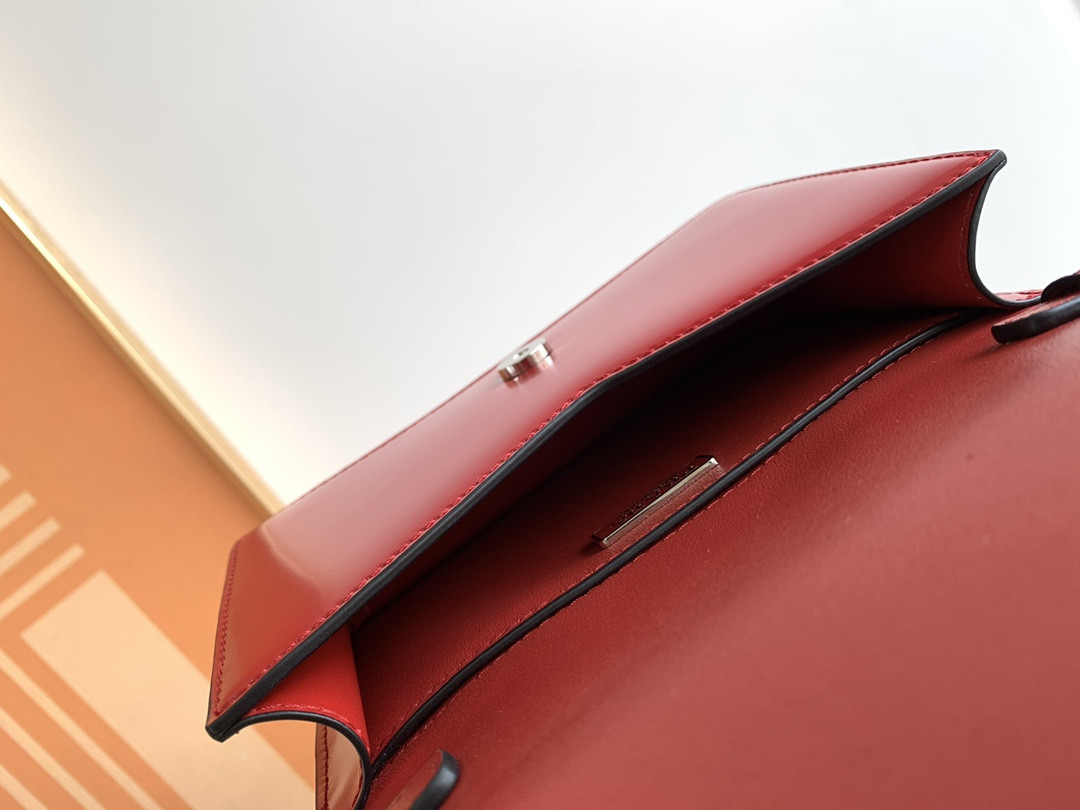 Prada Brushed Leather Shoulder Bag 17x 9.5x3.5cm