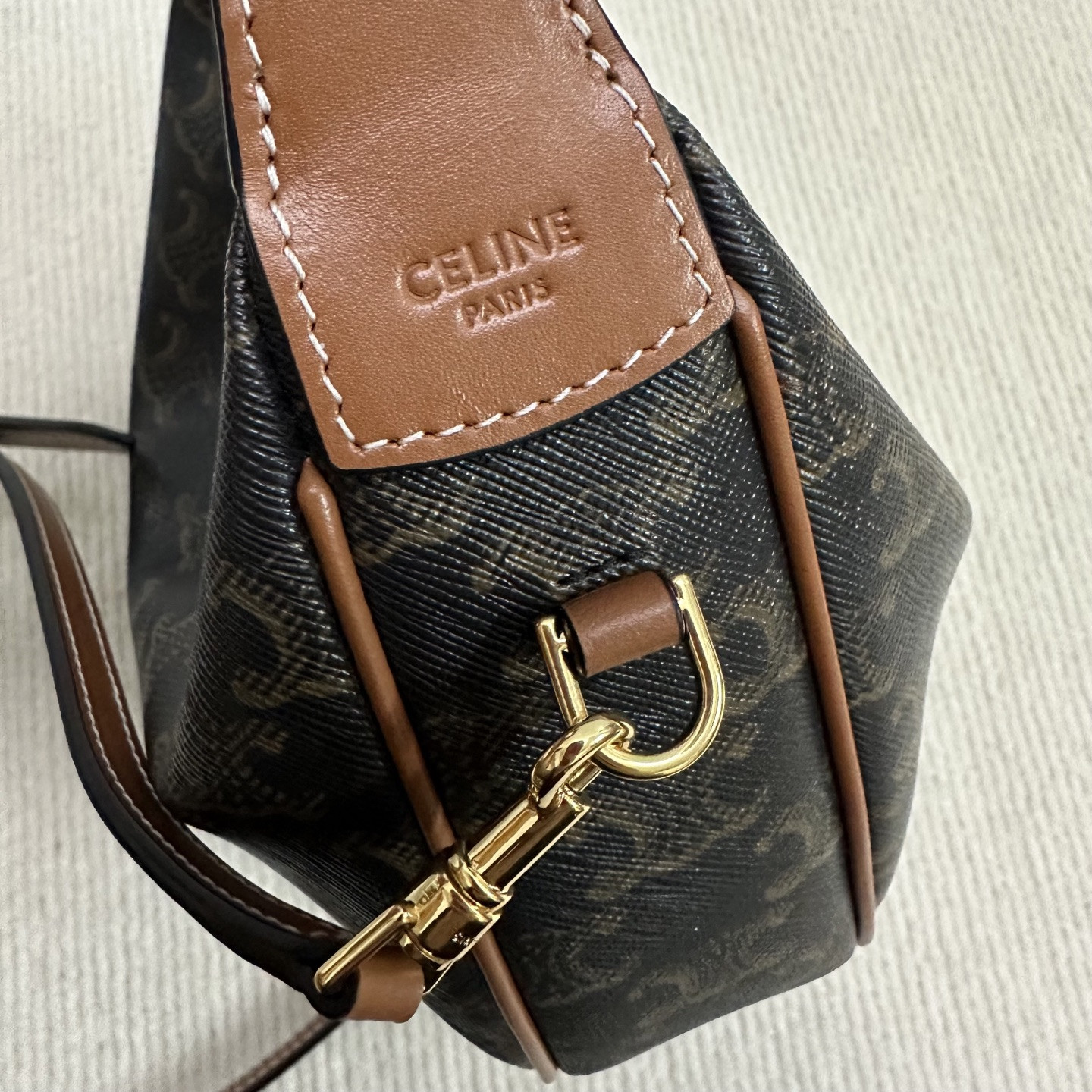 Celine Teen CELINE Lulu in Triomphe canvas and calfskin 21x24x5cm
