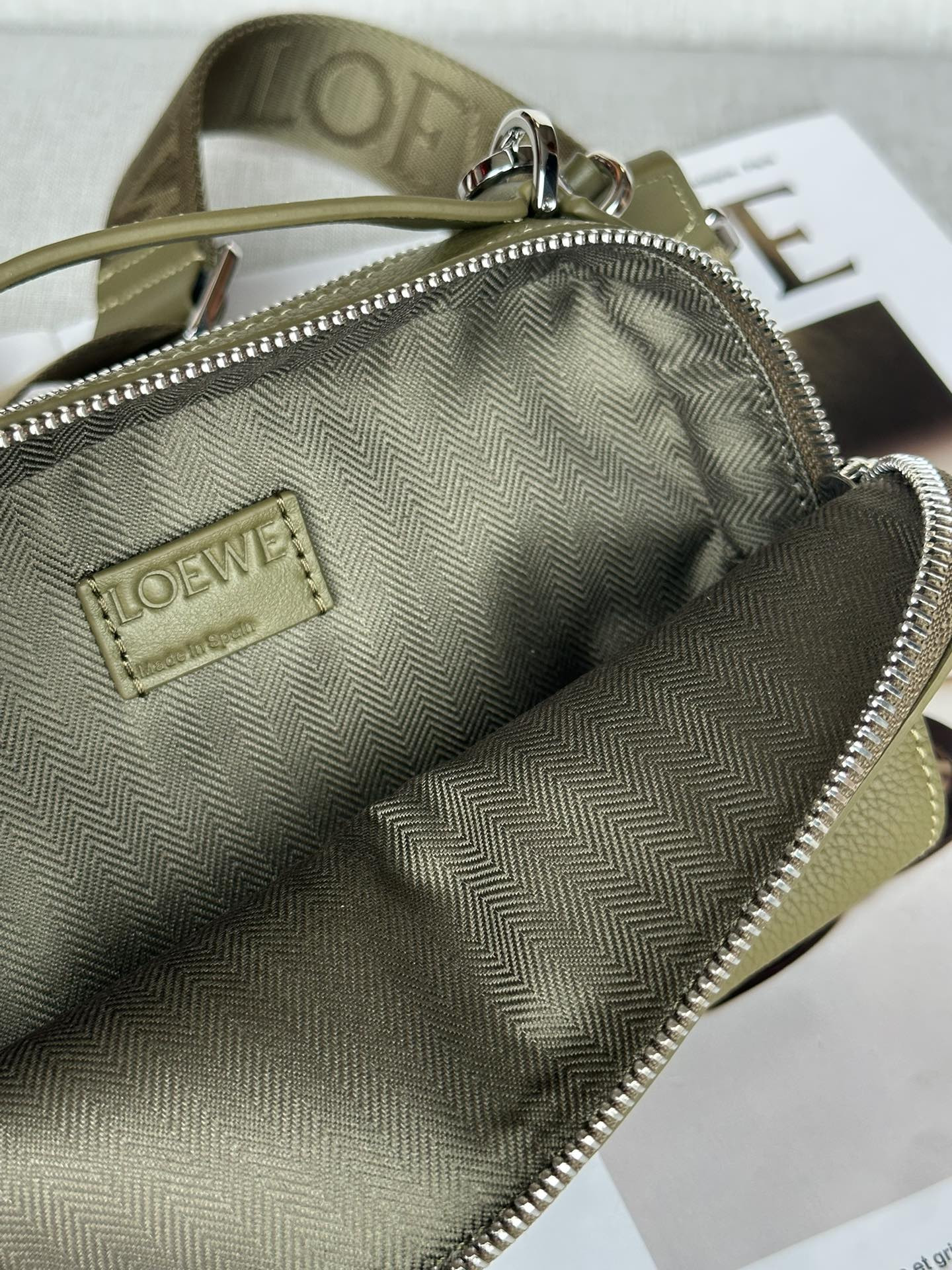 Loewe Mini crossbody camera bag in soft grained calfskin 18x8.5x13cm