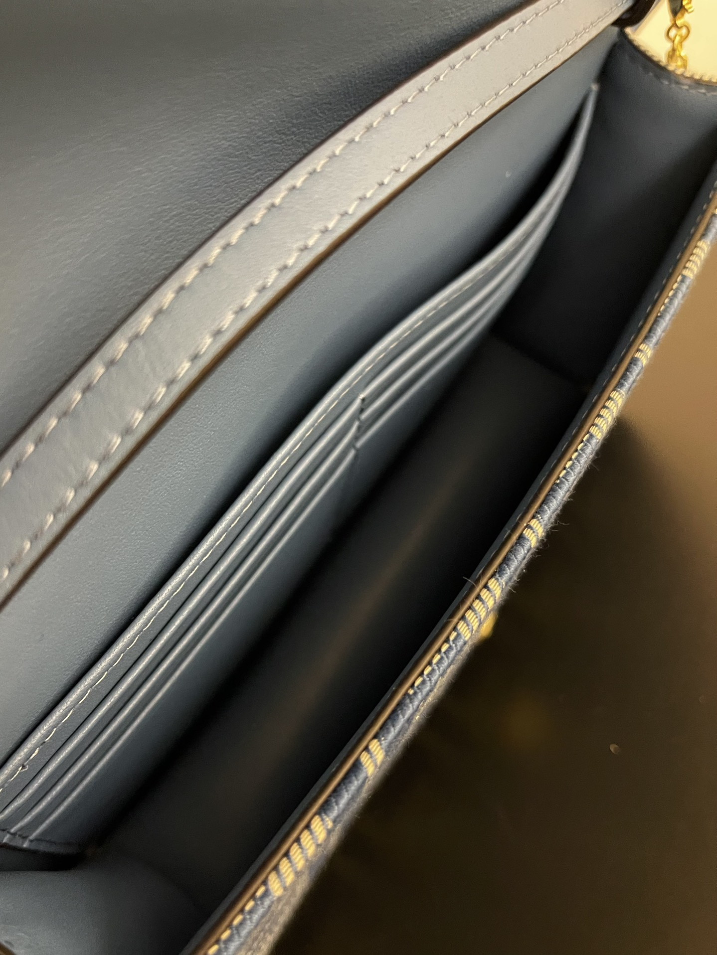 Fendi baguette Blue denim effect FF jacquard bag 15x6x27 cm