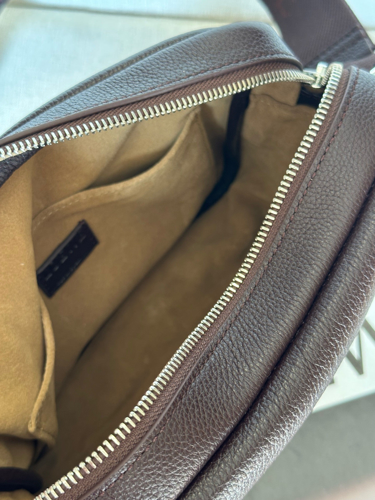 Loewe Medium Pebble messenger bag in supple grained calfskin 18x23x9cm