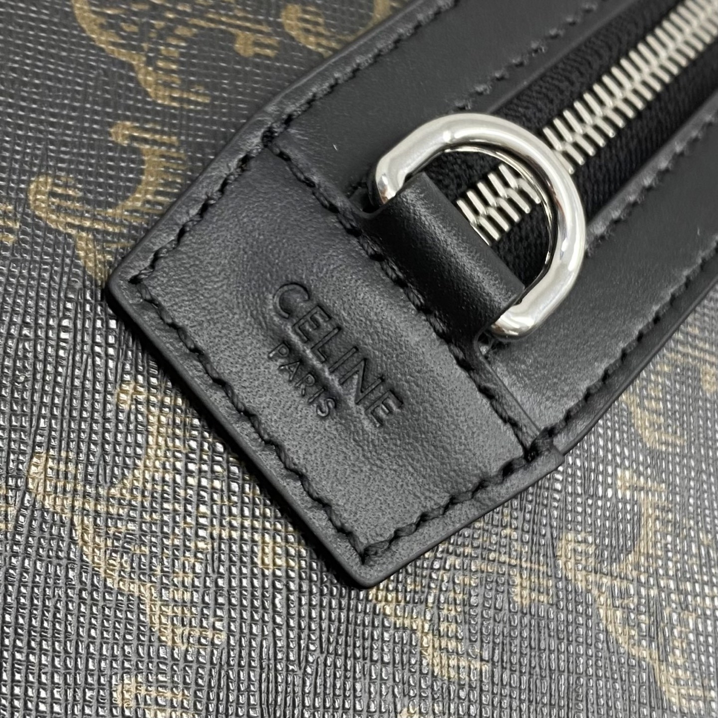 Celine LARGE BOSTON in Triomphe Canvas & calfskin 33x20x24cm