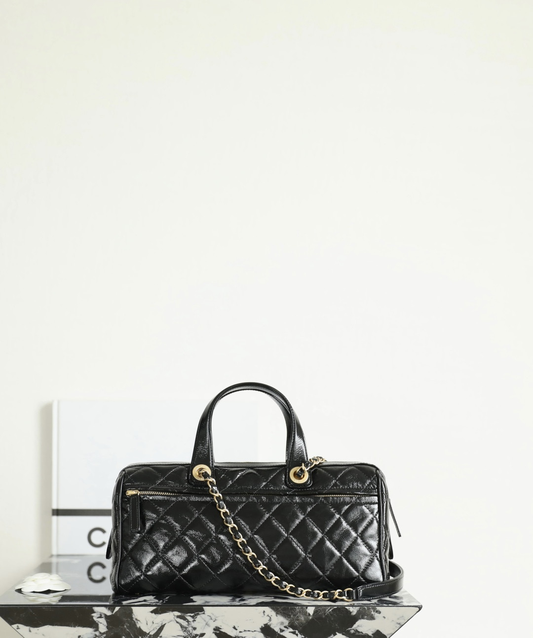 Chanel Large Bowling Bag AS5579 17x31x13cm