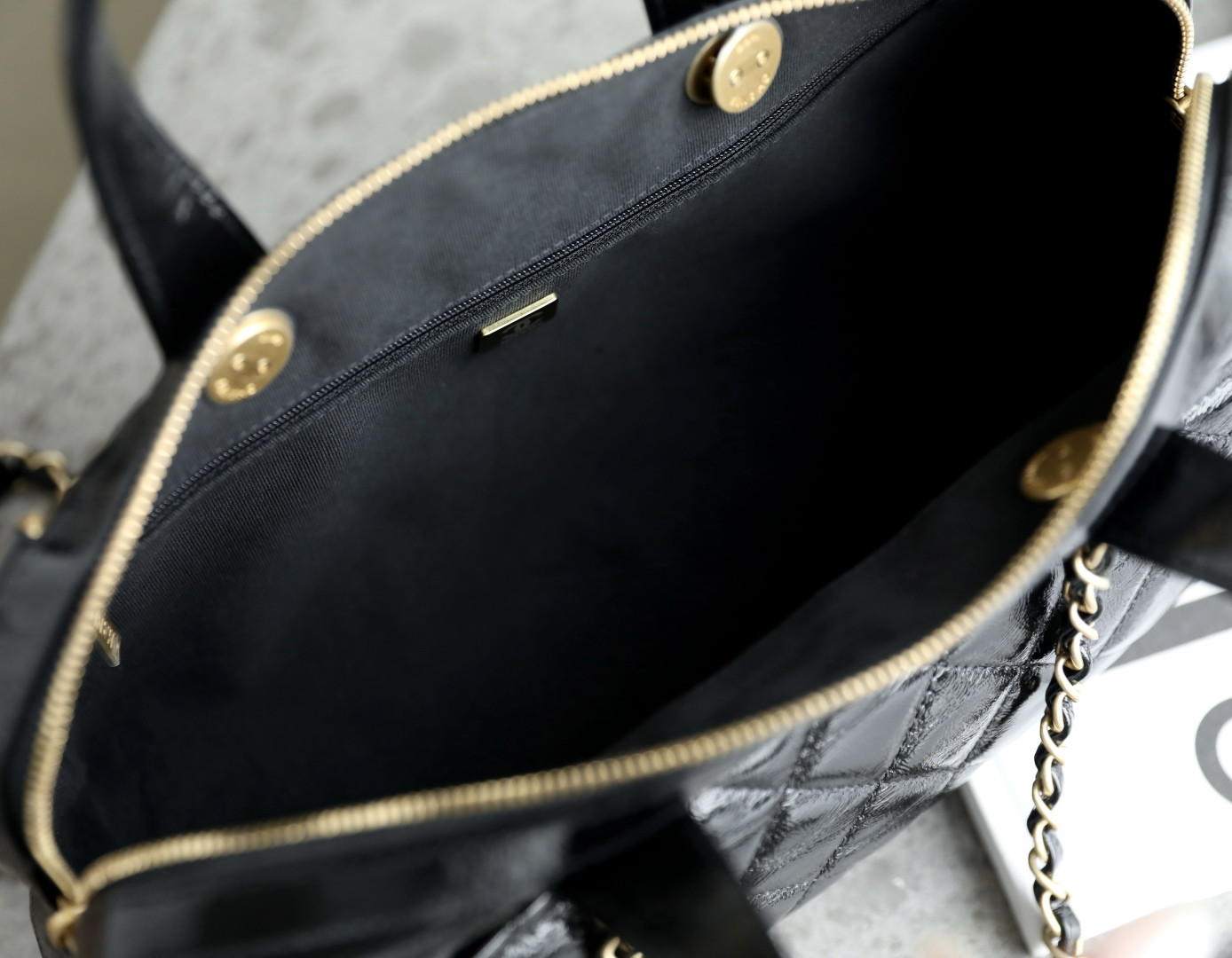 Chanel Large Bowling Bag AS5579 17x31x13cm