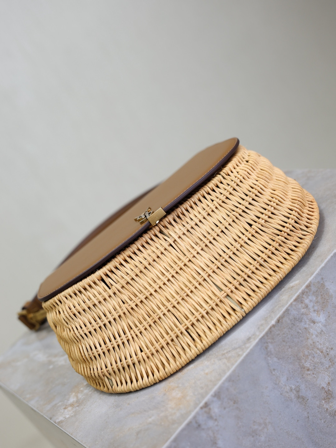 YSL Mini VOLTAIRE top handle bag in osier 20x22x7.5cm