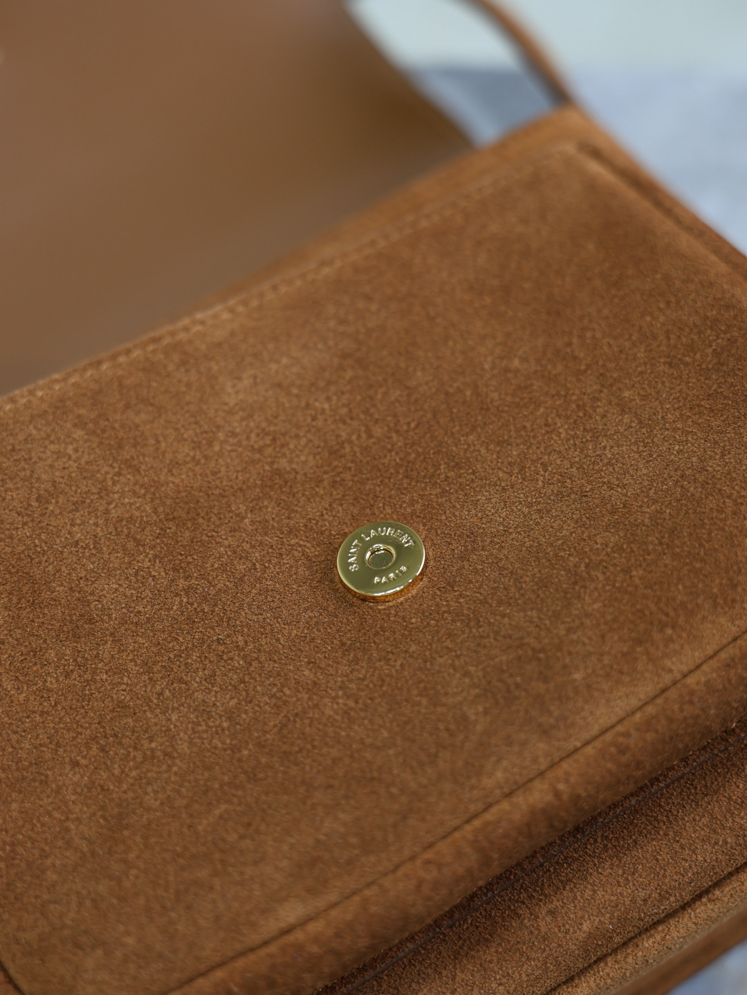 YSL NIKI satchel in suede 21.5x16x9cm