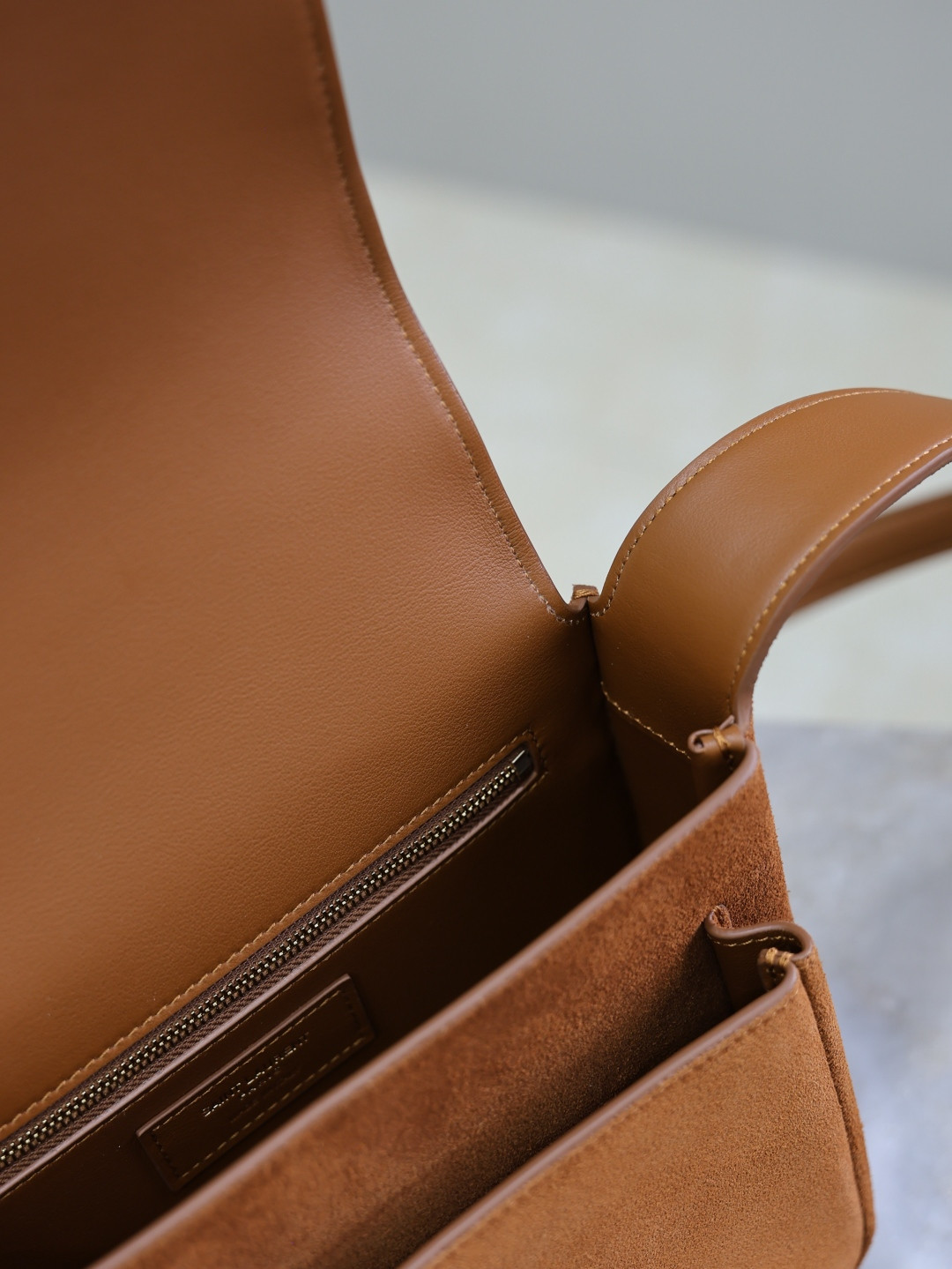 YSL NIKI satchel in suede 21.5x16x9cm