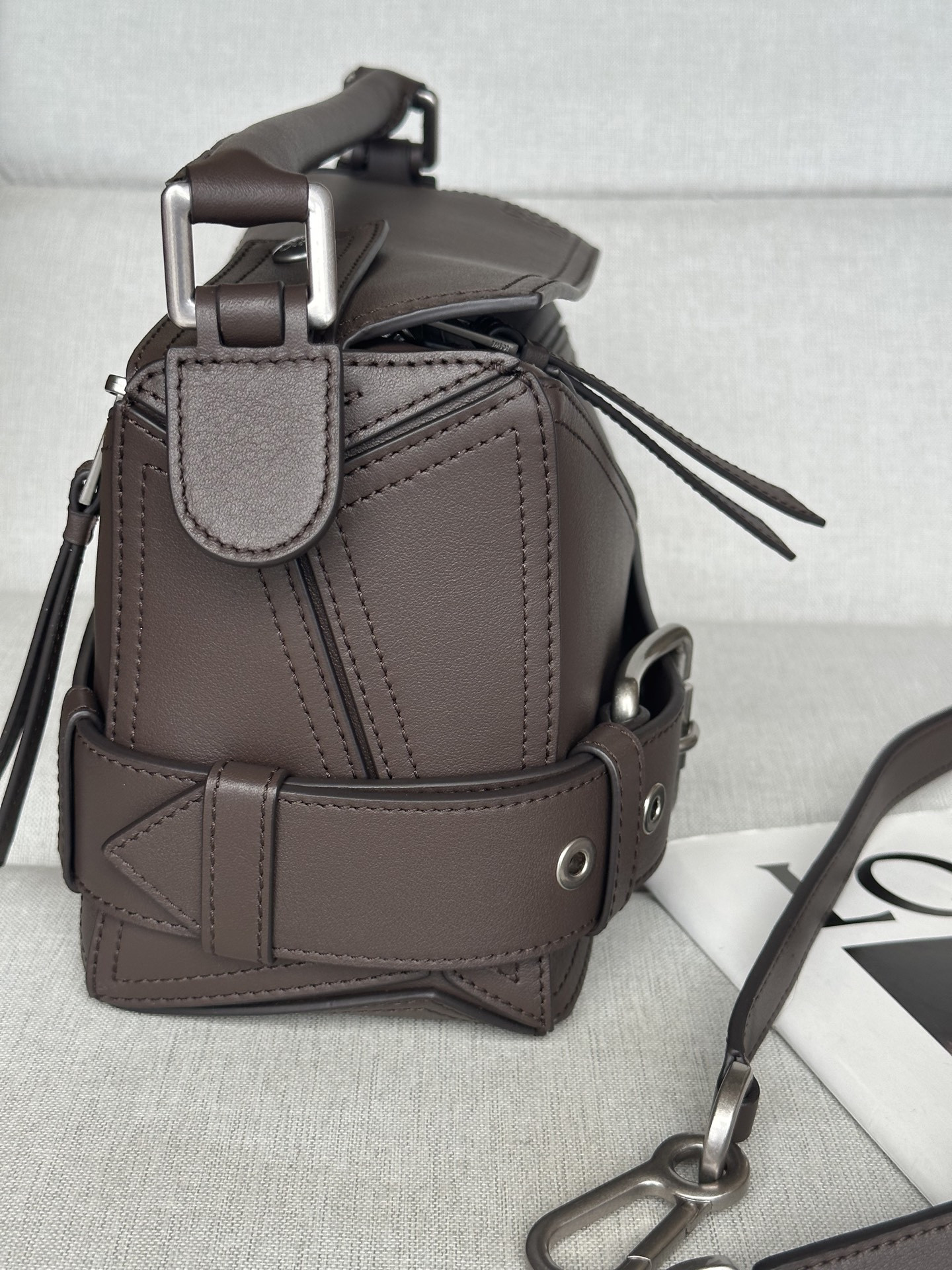 Loewe Small Puzzle Biker bag in shiny calfskin 16.5x24x10.5cm