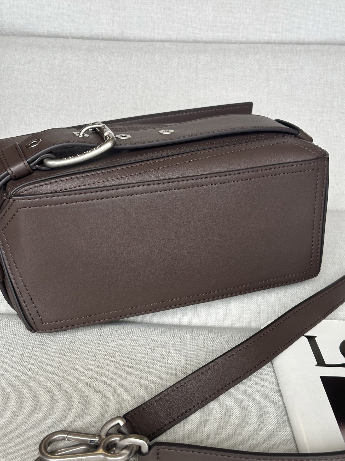 Loewe Small Puzzle Biker bag in shiny calfskin 16.5x24x10.5cm