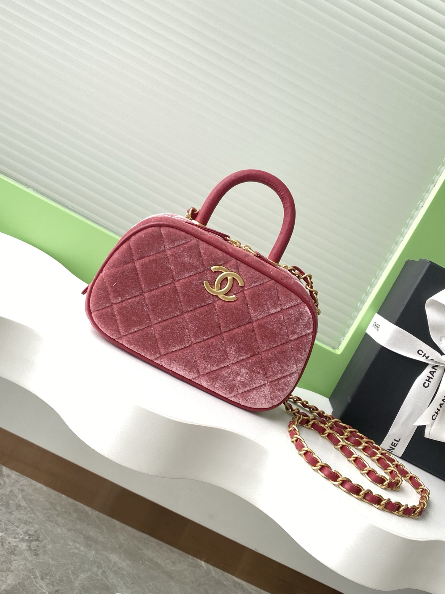 Chanel Mini Bowling Bag AS5572 11.5x20x8.5cm