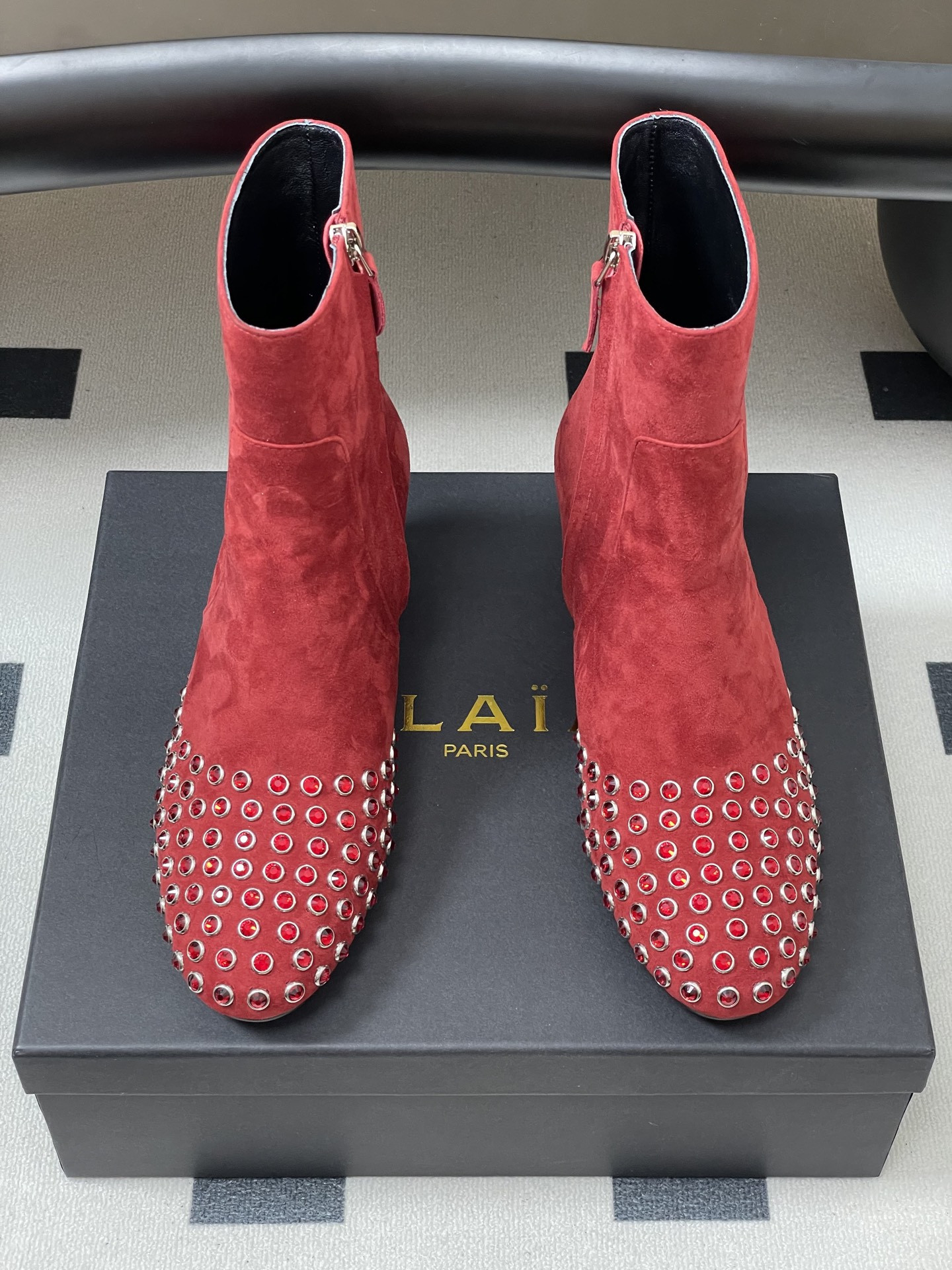 UA Alaia Crystal Diamond Boots 5.5cm Heel(Customized Size 7-10 days production time)