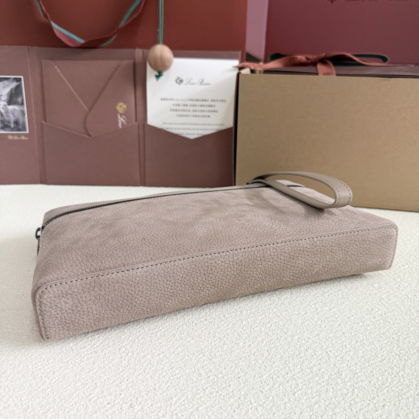 Loro Piana Extra pouch L29 29x18x5cm