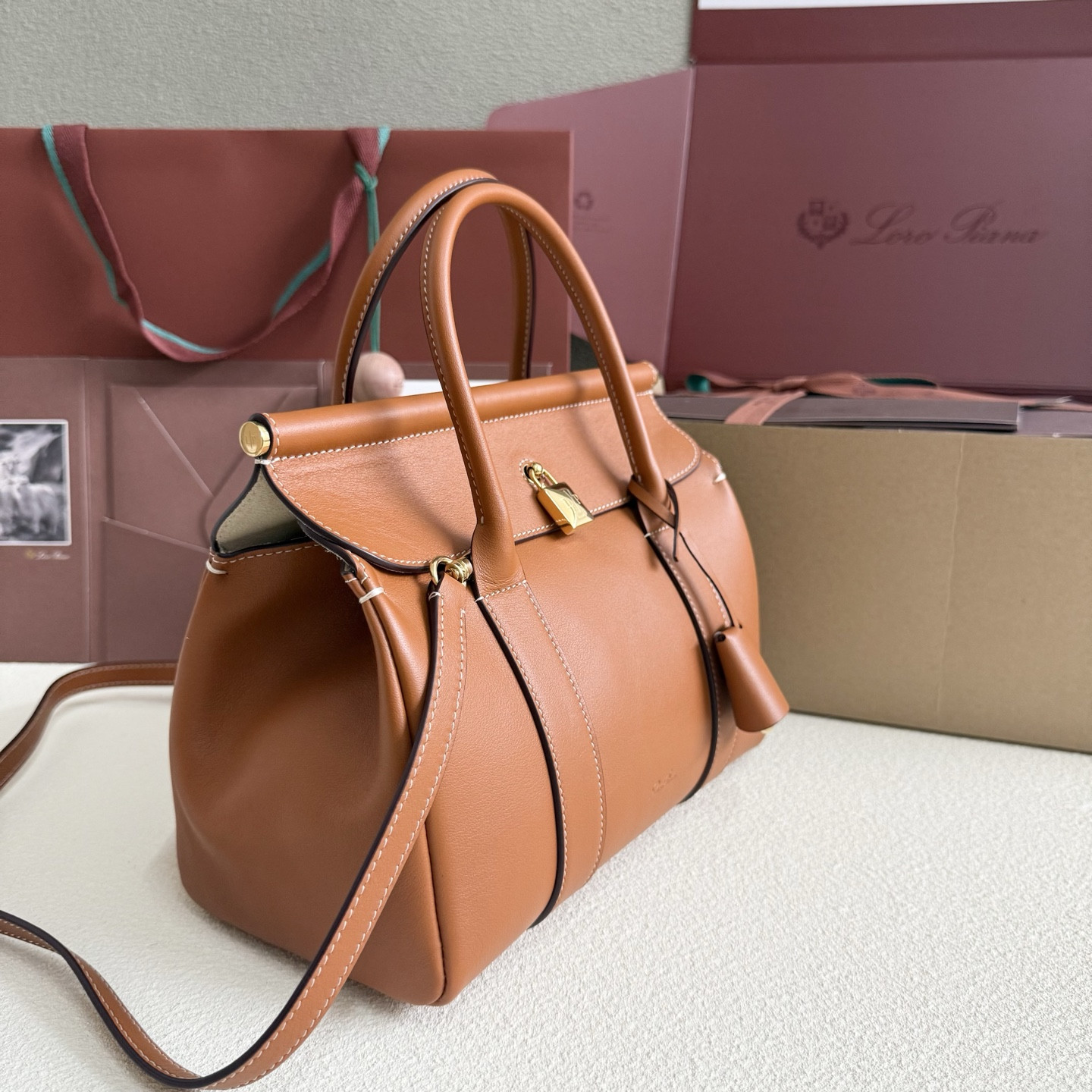 Loro Piana Loom L25 Calfskin 25x18x12.5cm