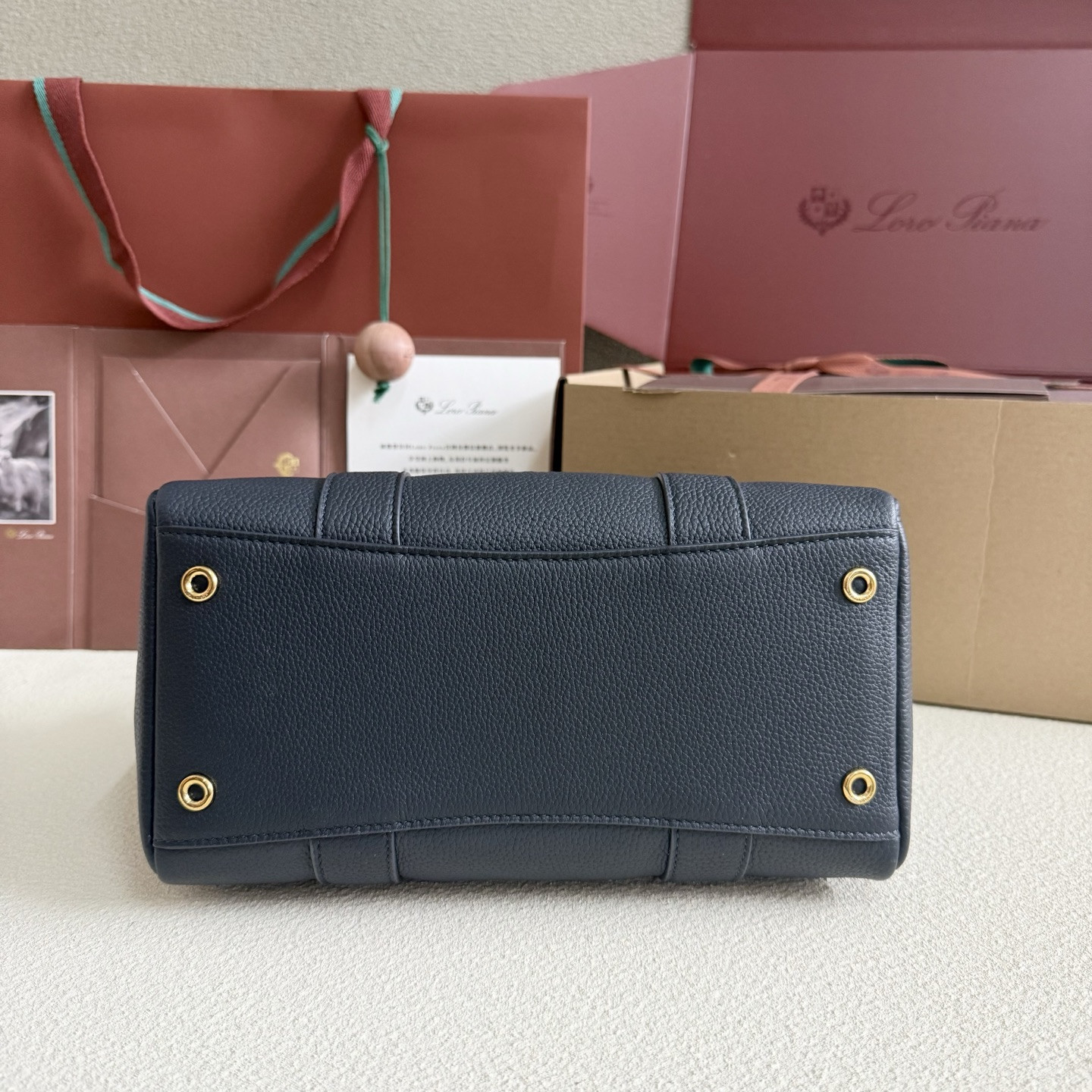 Loro Piana Loom L25 Calfskin Deep Royal Blue 25x18x12.5cm