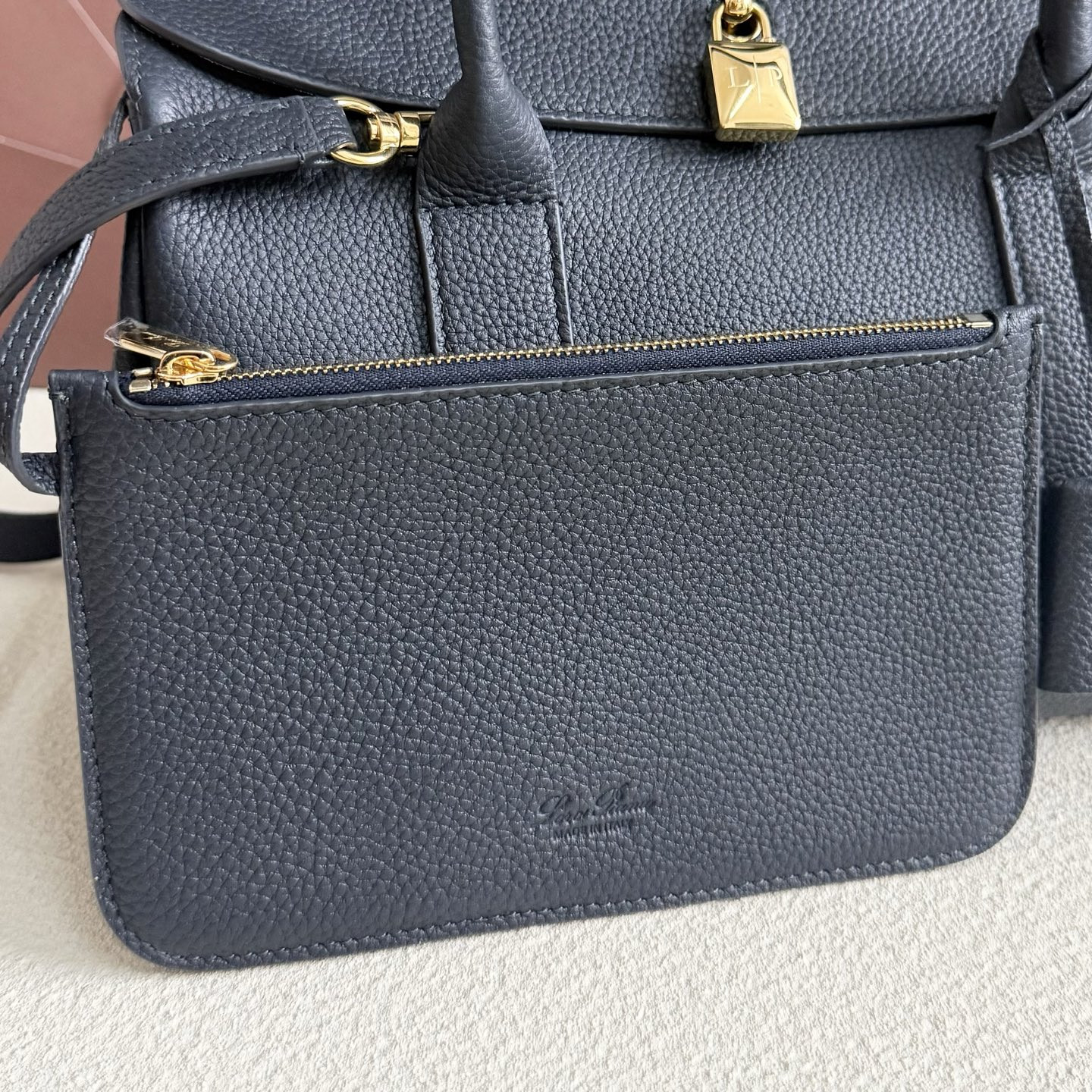 Loro Piana Loom L25 Calfskin Deep Royal Blue 25x18x12.5cm