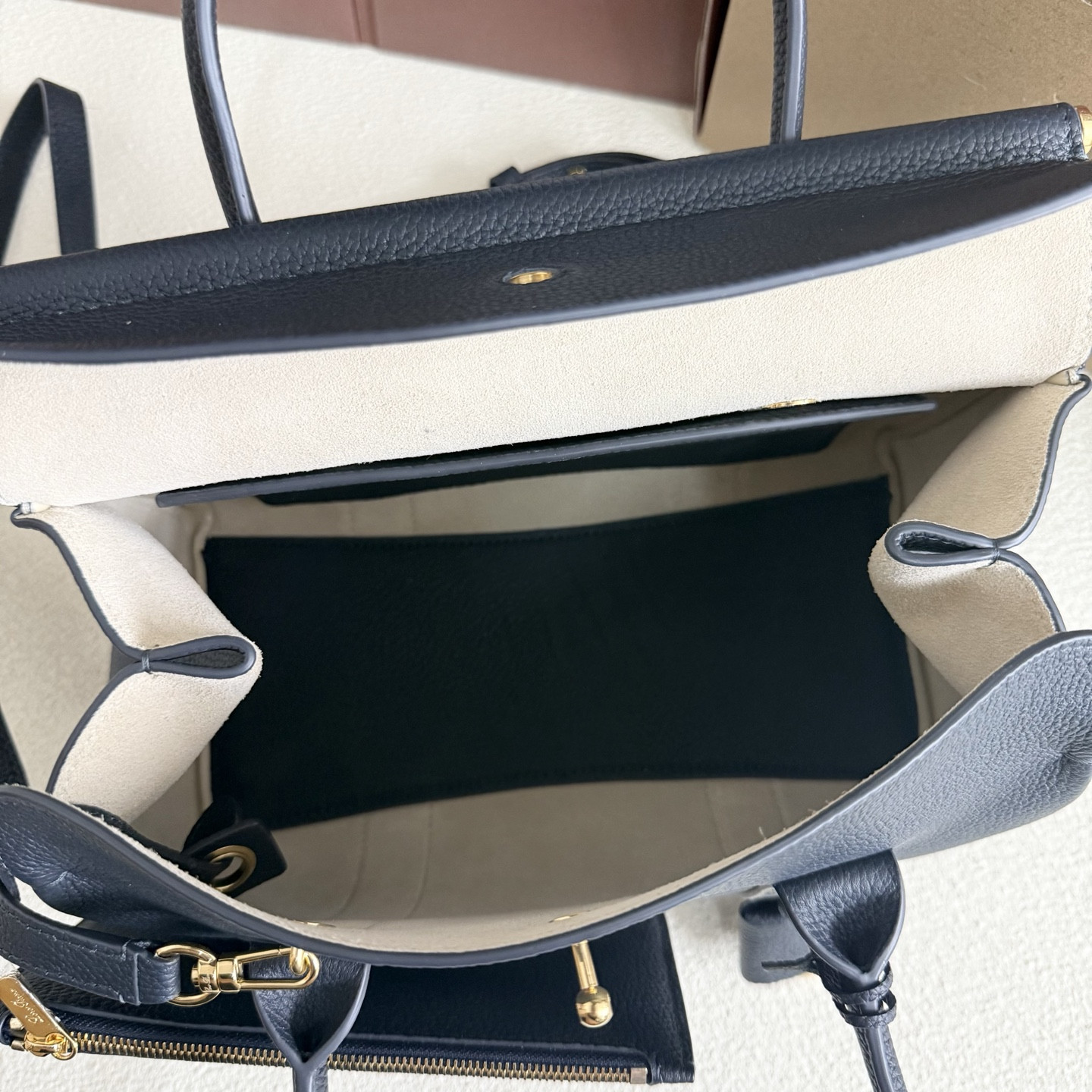 Loro Piana Loom L25 Calfskin Deep Royal Blue 25x18x12.5cm