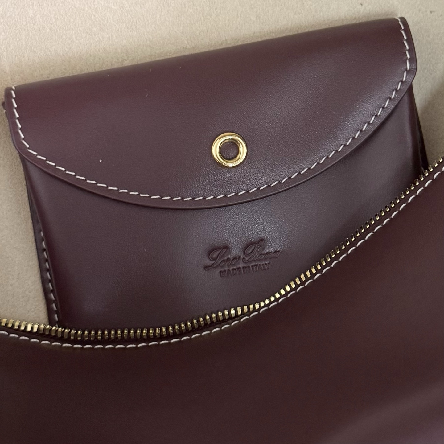 Loro Piana Extra Pocket L27 Calfskin 16x27x10cm