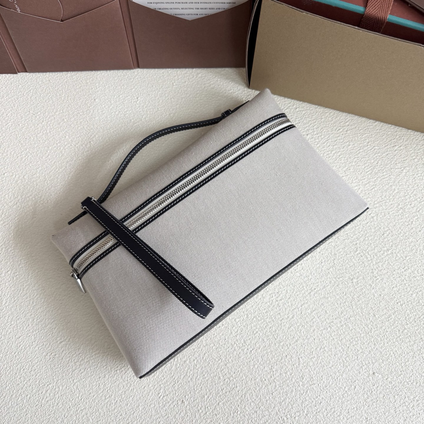 Loro Piana Extra pouch L29 29x18x5cm