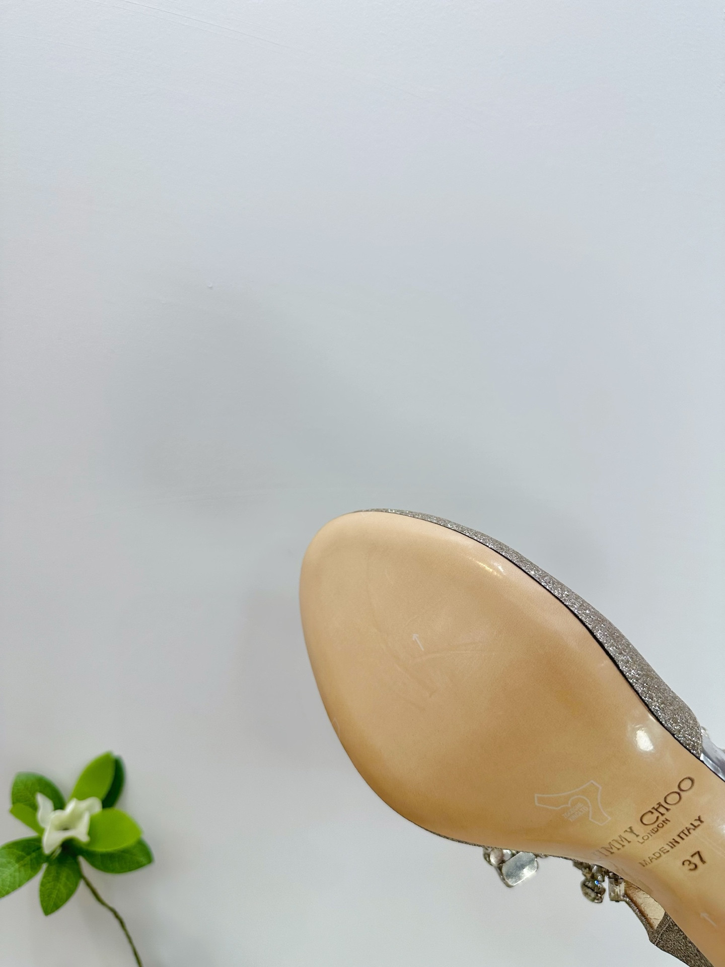 UA Jimmy Choo Verity Glitter Slingbacks 8.5cm