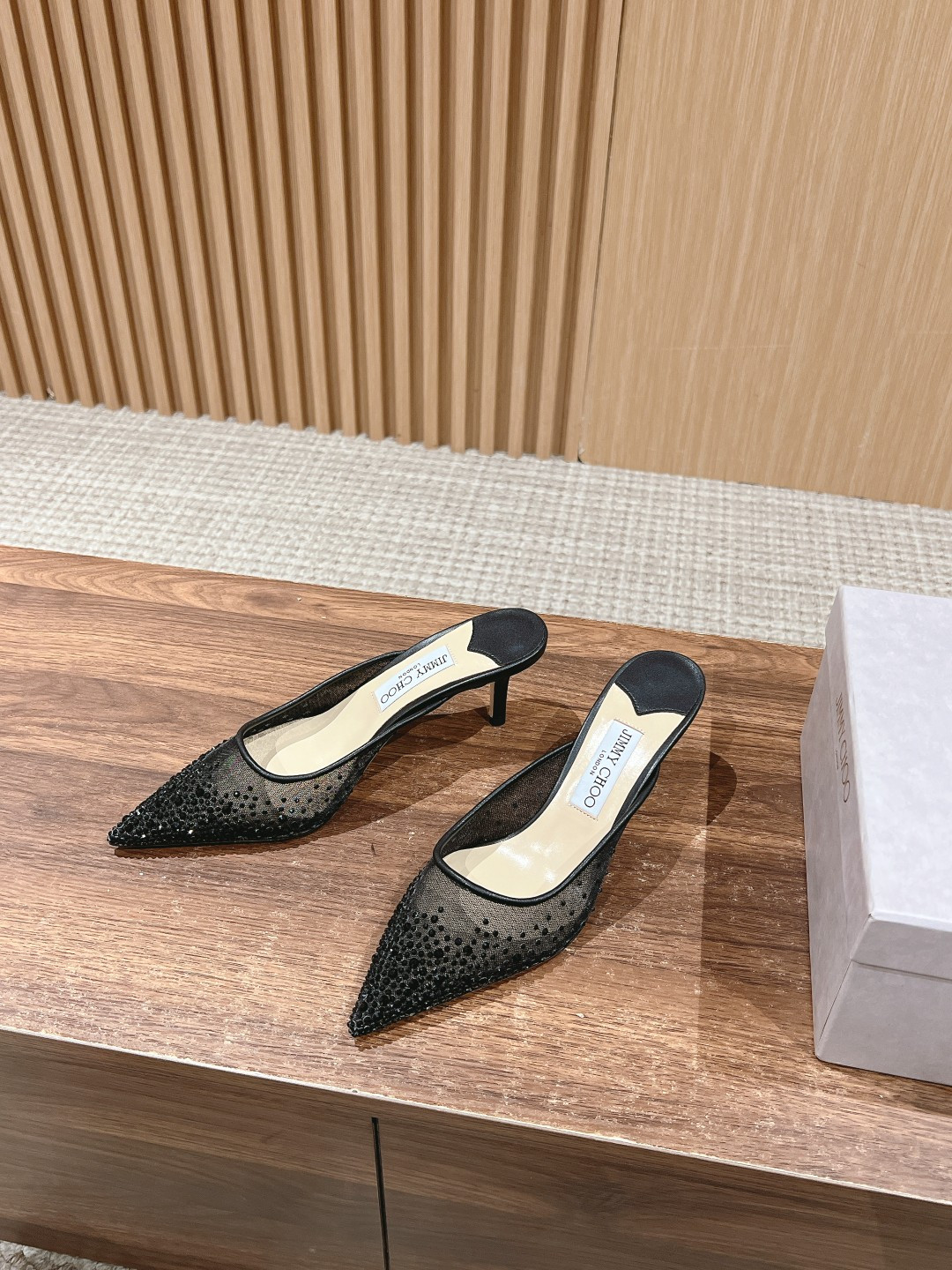 UA Jimmy Choo Vivi Mules 6.5cm